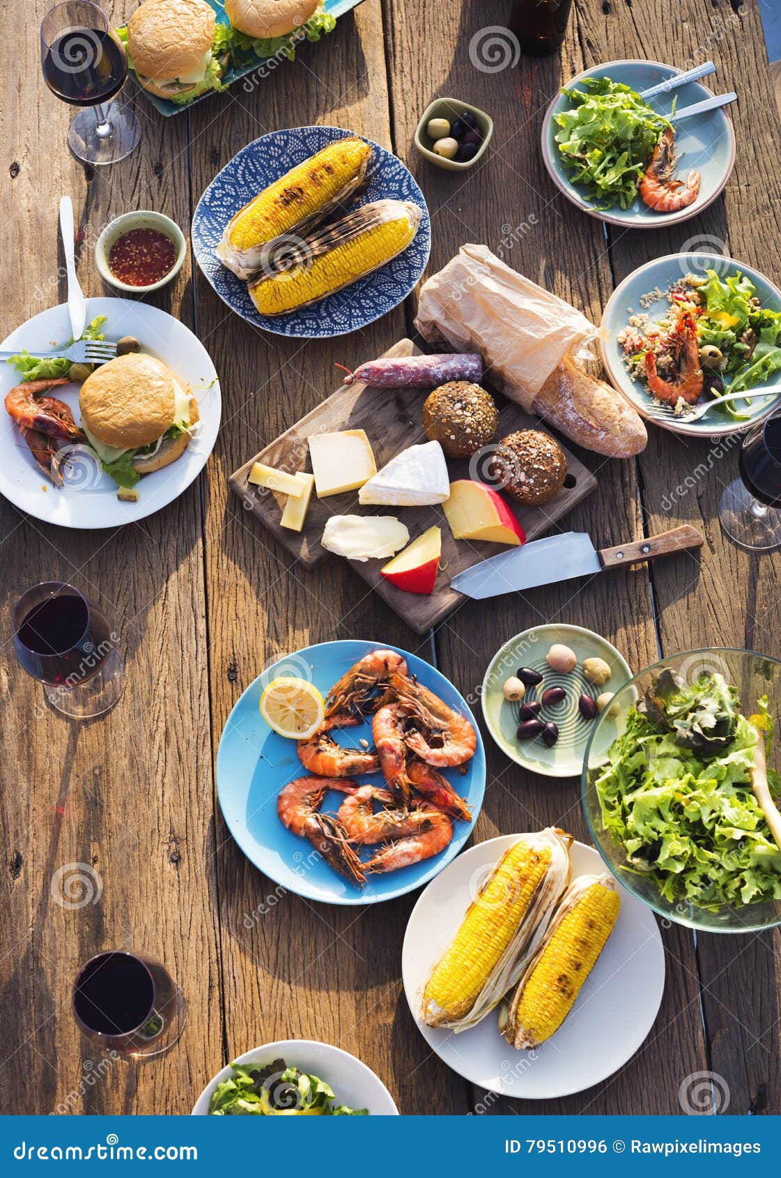 Dining Table Food Outdoors Concept Stock Photo Image of fresh, corn