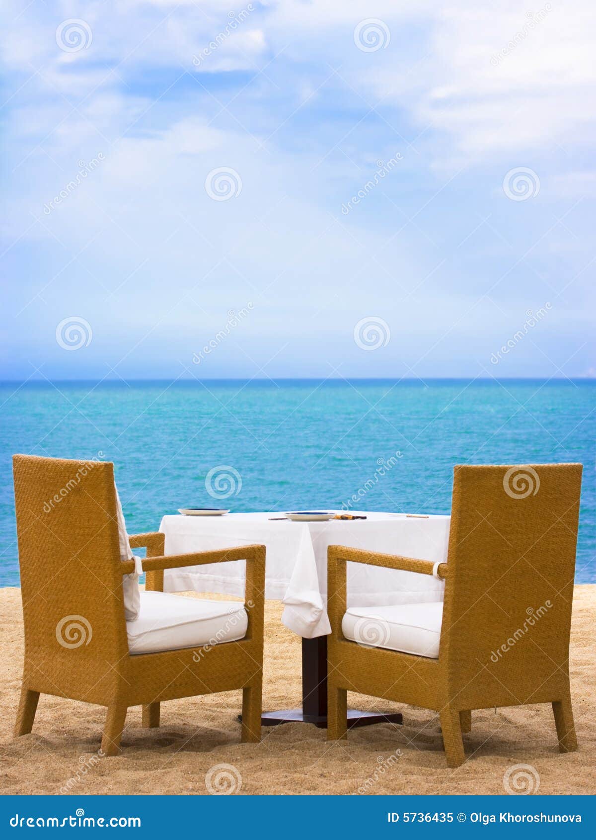 Dinner on the beach stock image. Image of beach, sand - 5736435