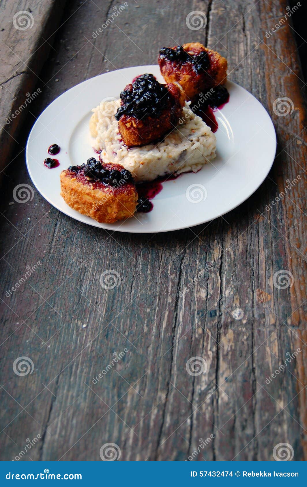 Dinner with Breaded Camembert Cheese Stock Photo Image of delicious