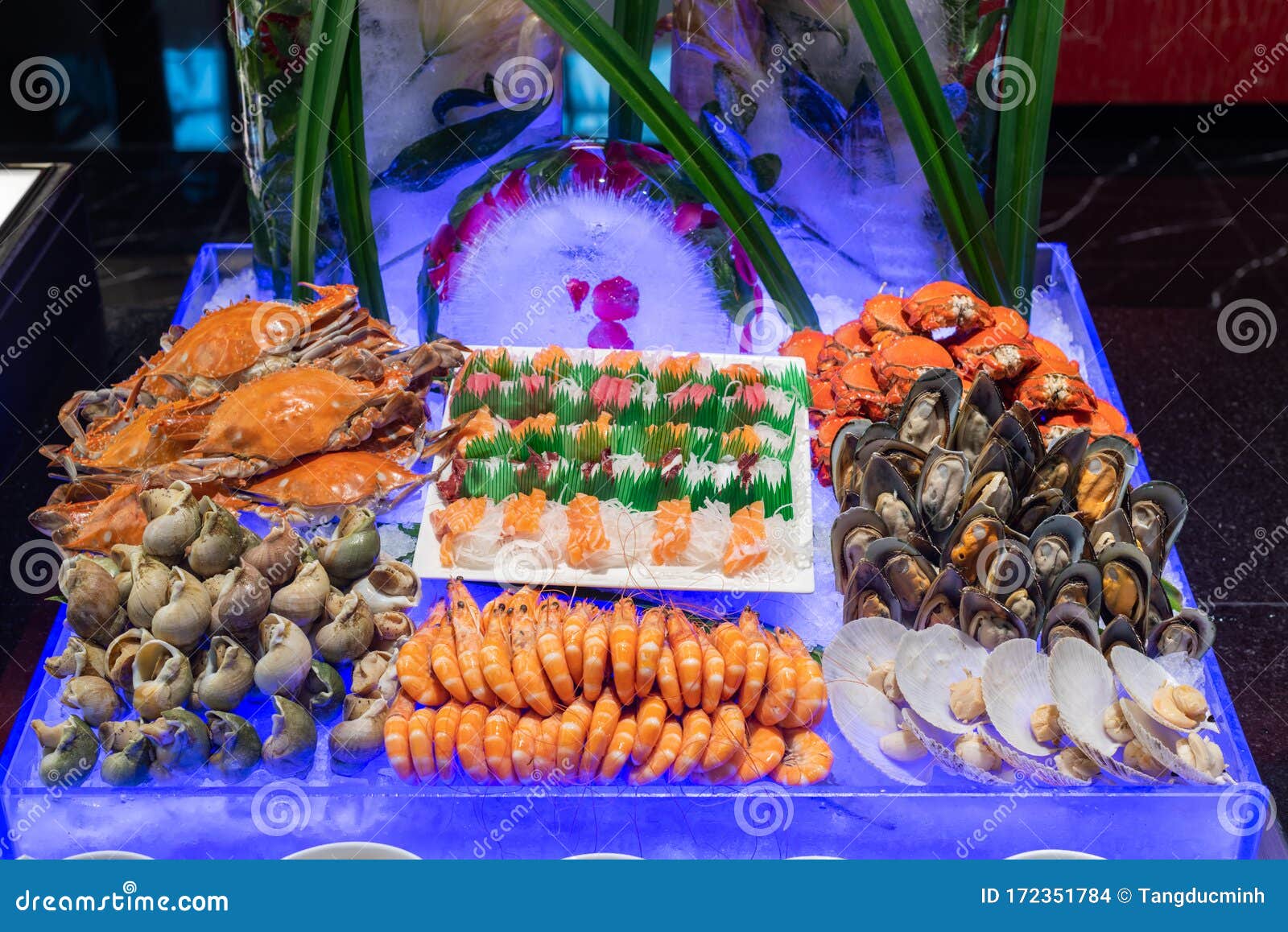 Dinner Buffet In A Restaurant Of Resort Hotel In Vietnam Royalty Free dinner-buffet-in-a-restaurant-of-resort-hotel-in-vietnam-royalty-free