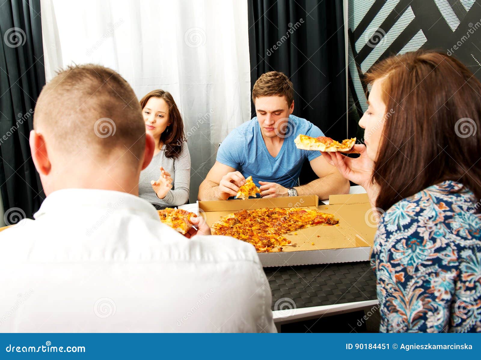 Dinner with friends. stock image. Image of friend, lifestyle - 90184451