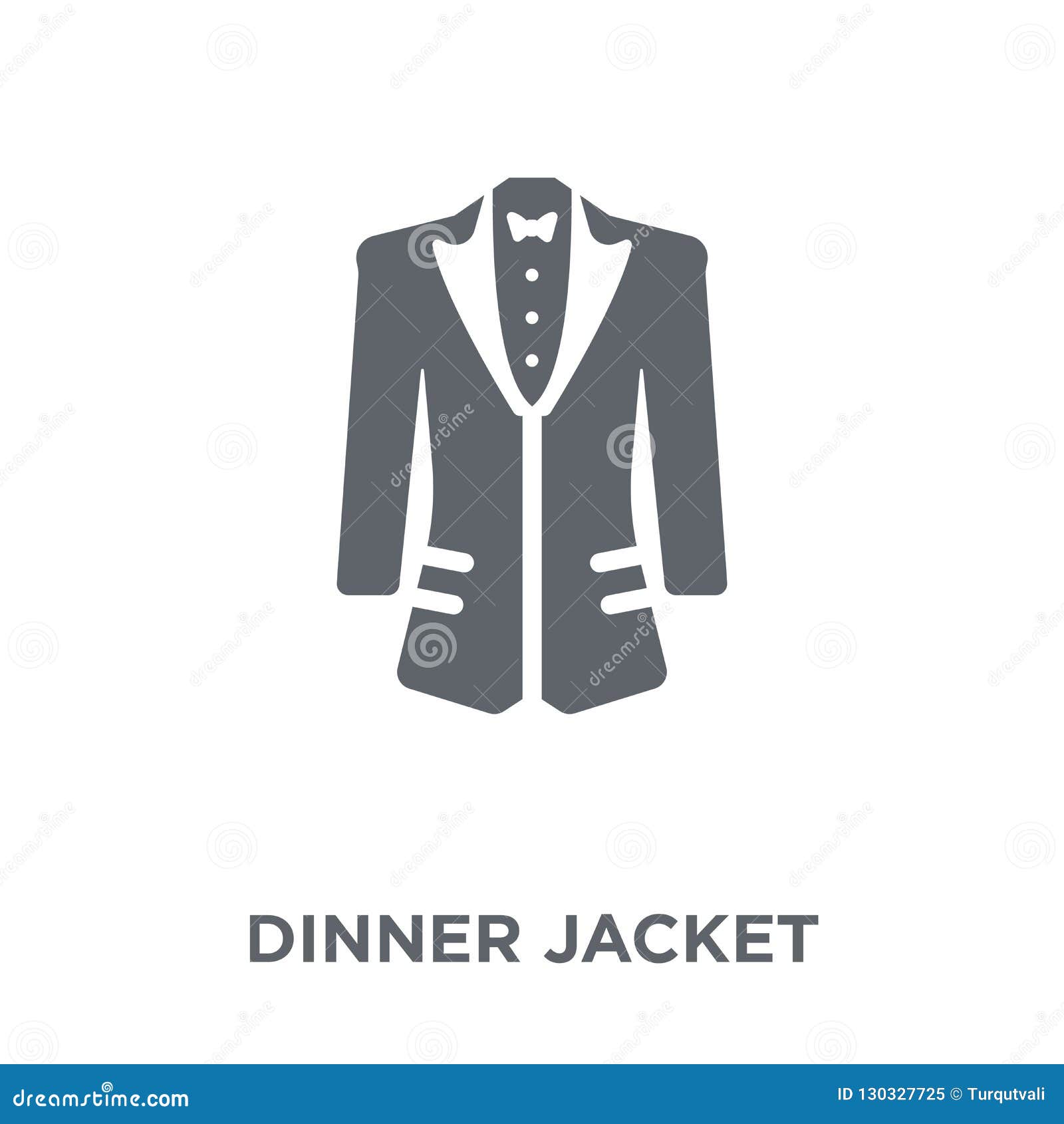 Dinner Jacket Tuxedo Suit Technical Fashion Illustration With Long ...
