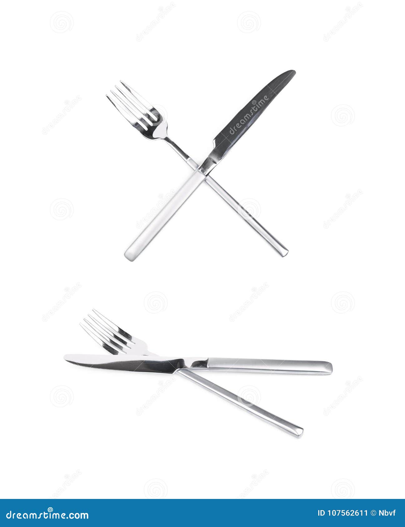 Dinner Knife and Fork Composition Stock Image Image of macro