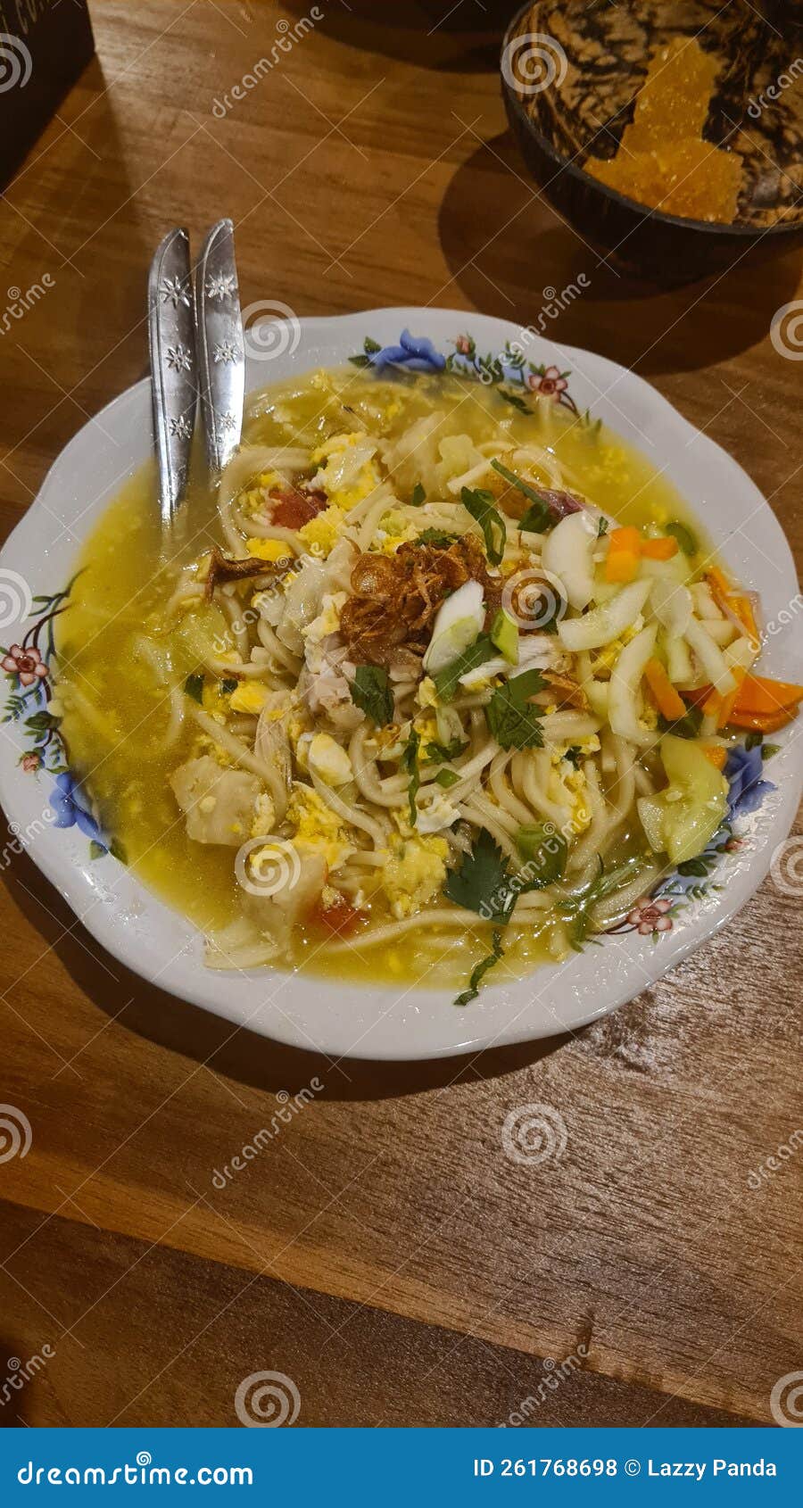 The Dinner Menu is Noodle Soup Typical of Jogja Stock Photo Image of