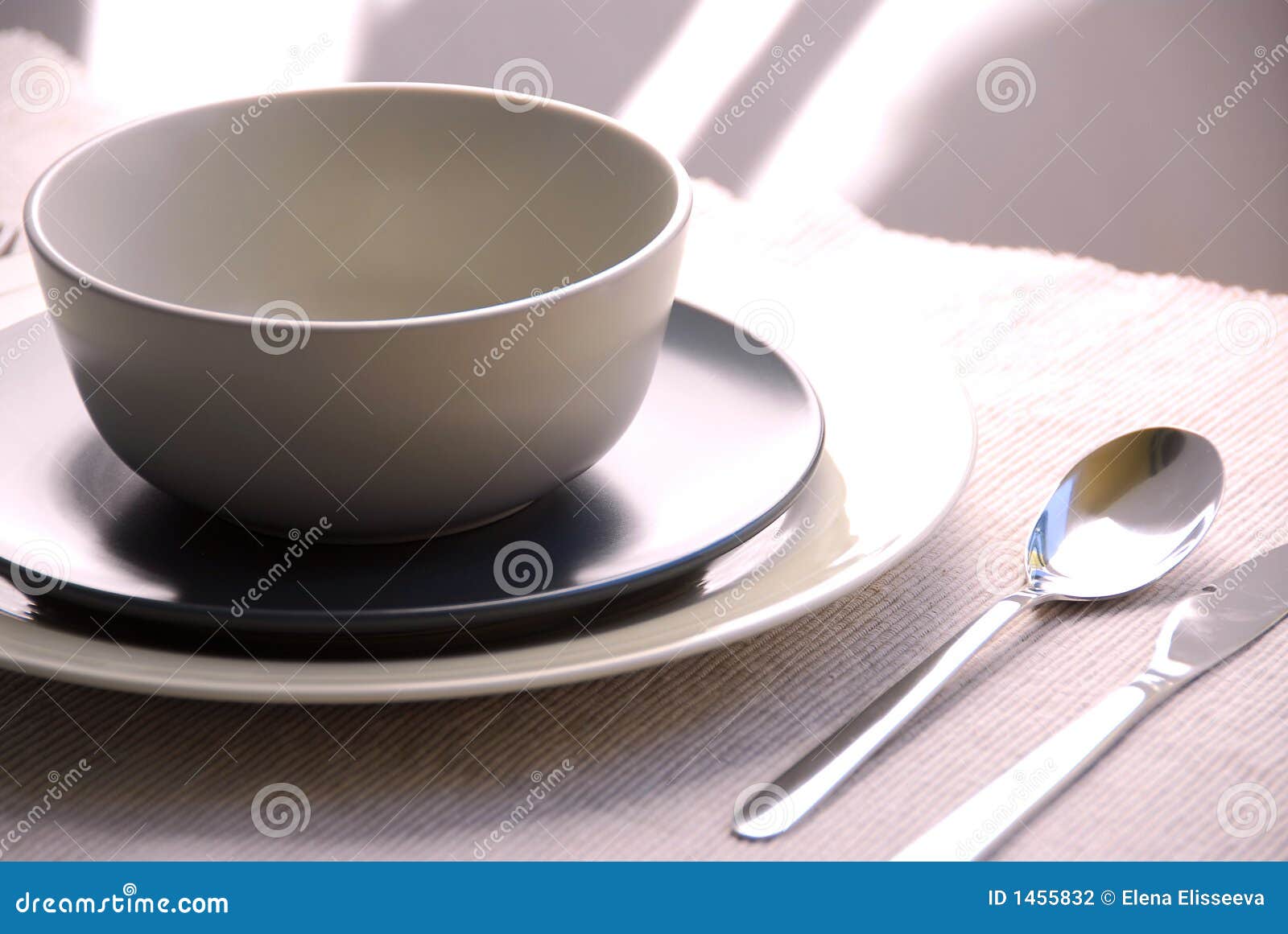 Dinner place setting stock photo. Image of dinner, interior - 1455832