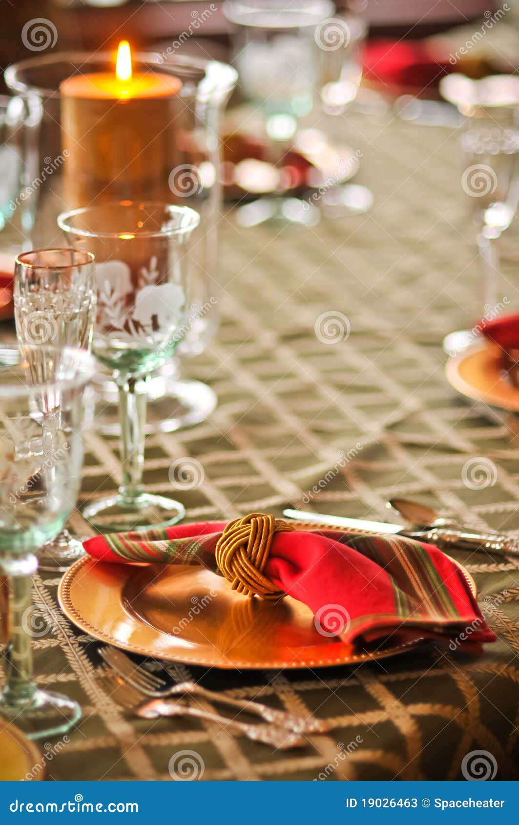 Dinner place setting stock image. Image of setting, green - 19026463