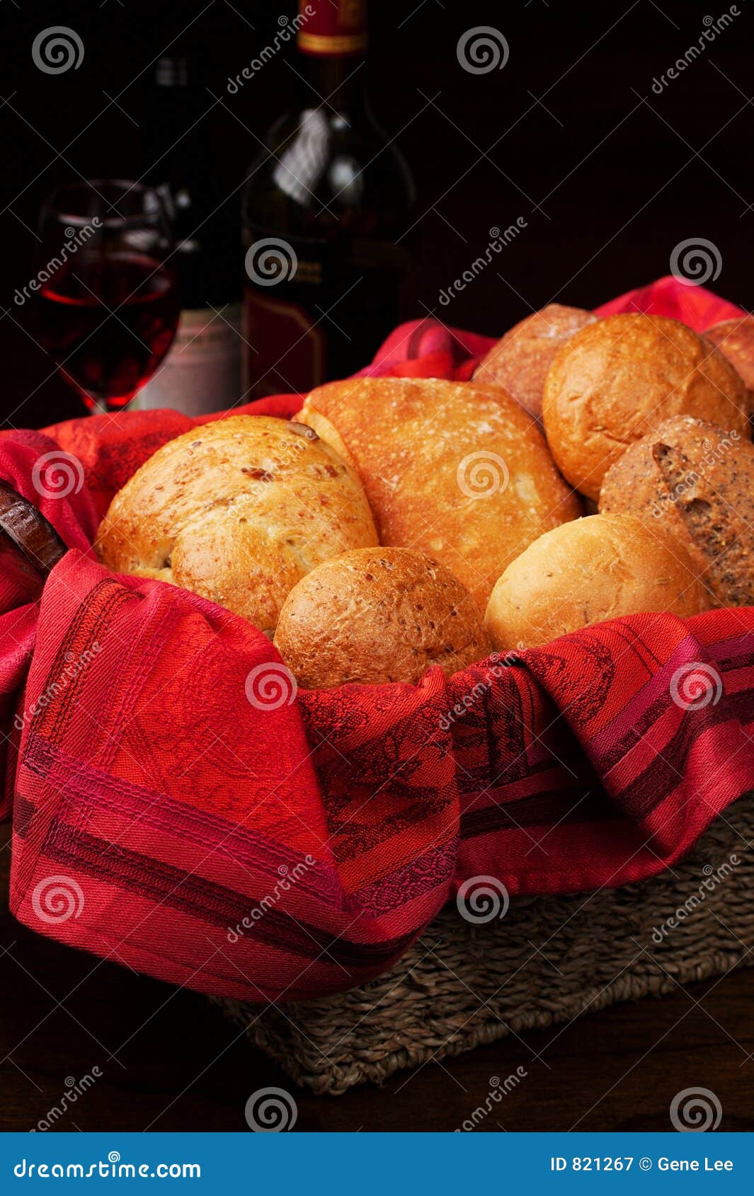 Dinner Rolls with Oil and Wine Stock Image Image of choice, bottles