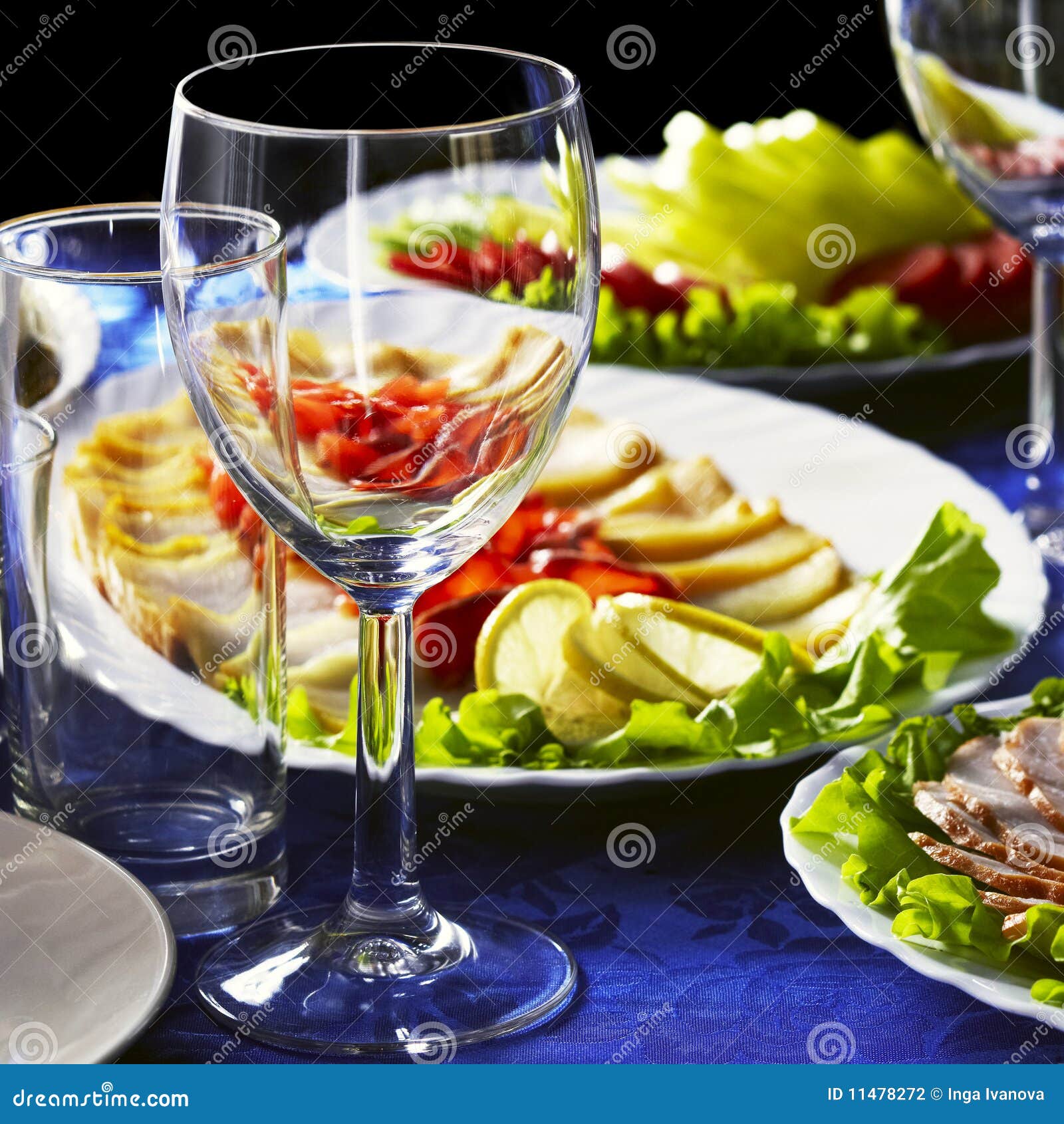 The dinner is served stock photo. Image of dine, table 11478272