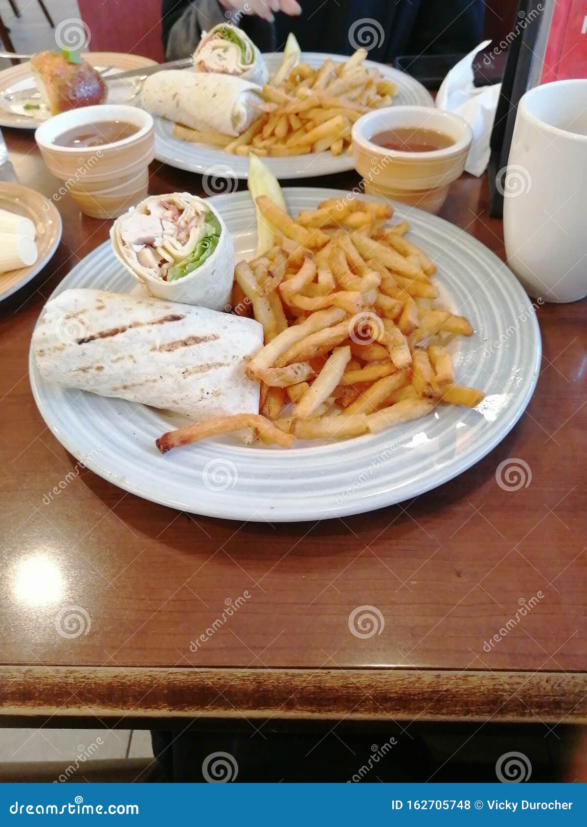 Dinner Swiss Chalet First Meal in Over 24 Hours Stock Photo Image of