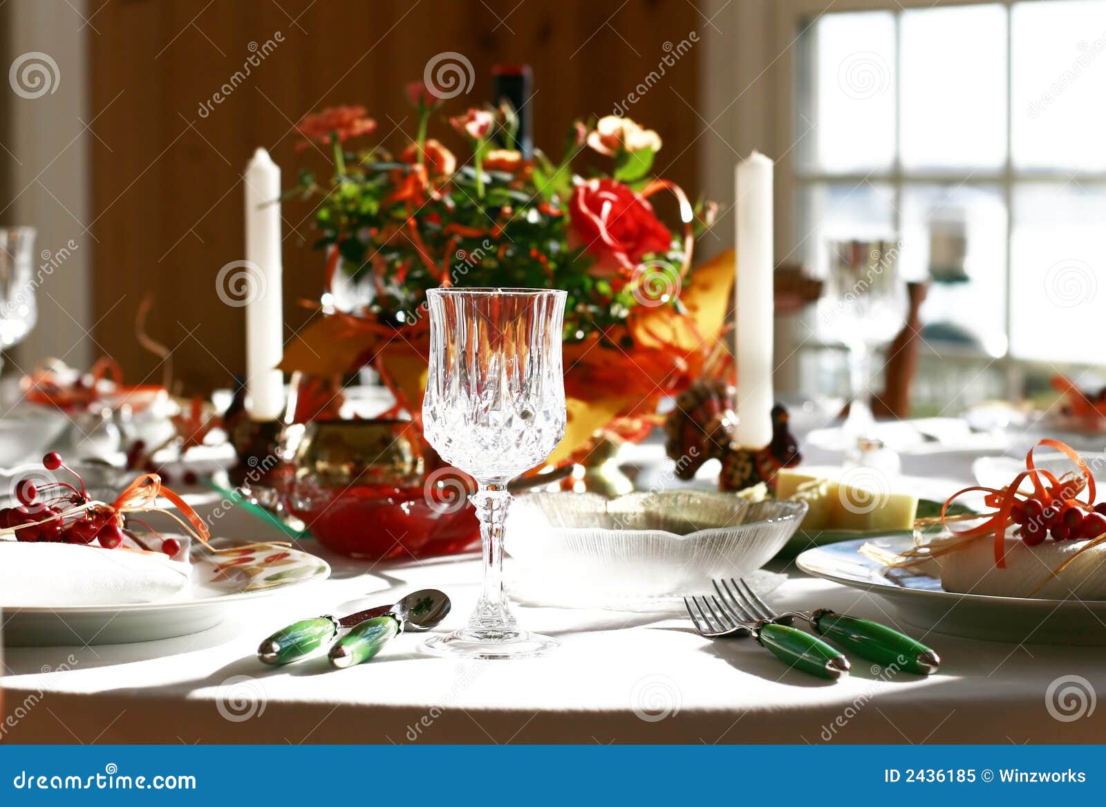 Dinner table stock image. Image of festive, feast, living 2436185