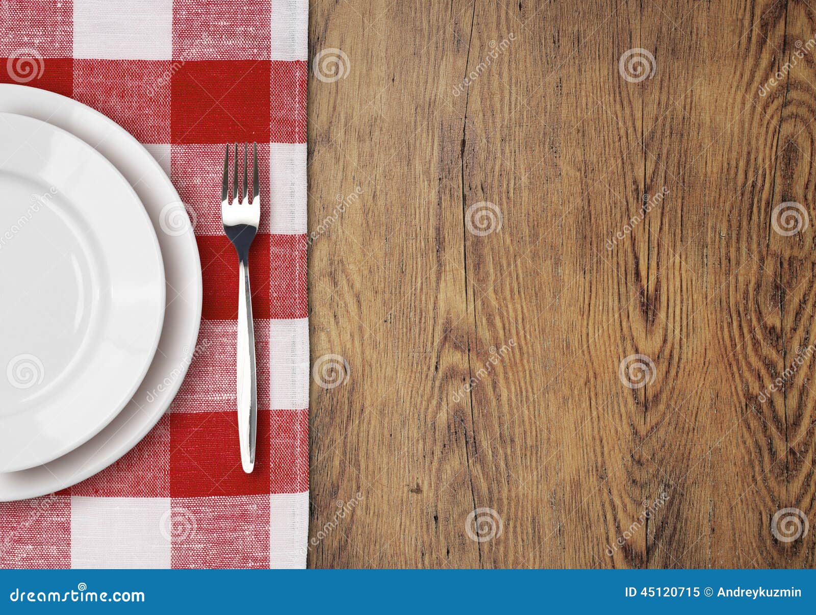 Dinner Table with Setting Plate Top View Stock Image Image of dish