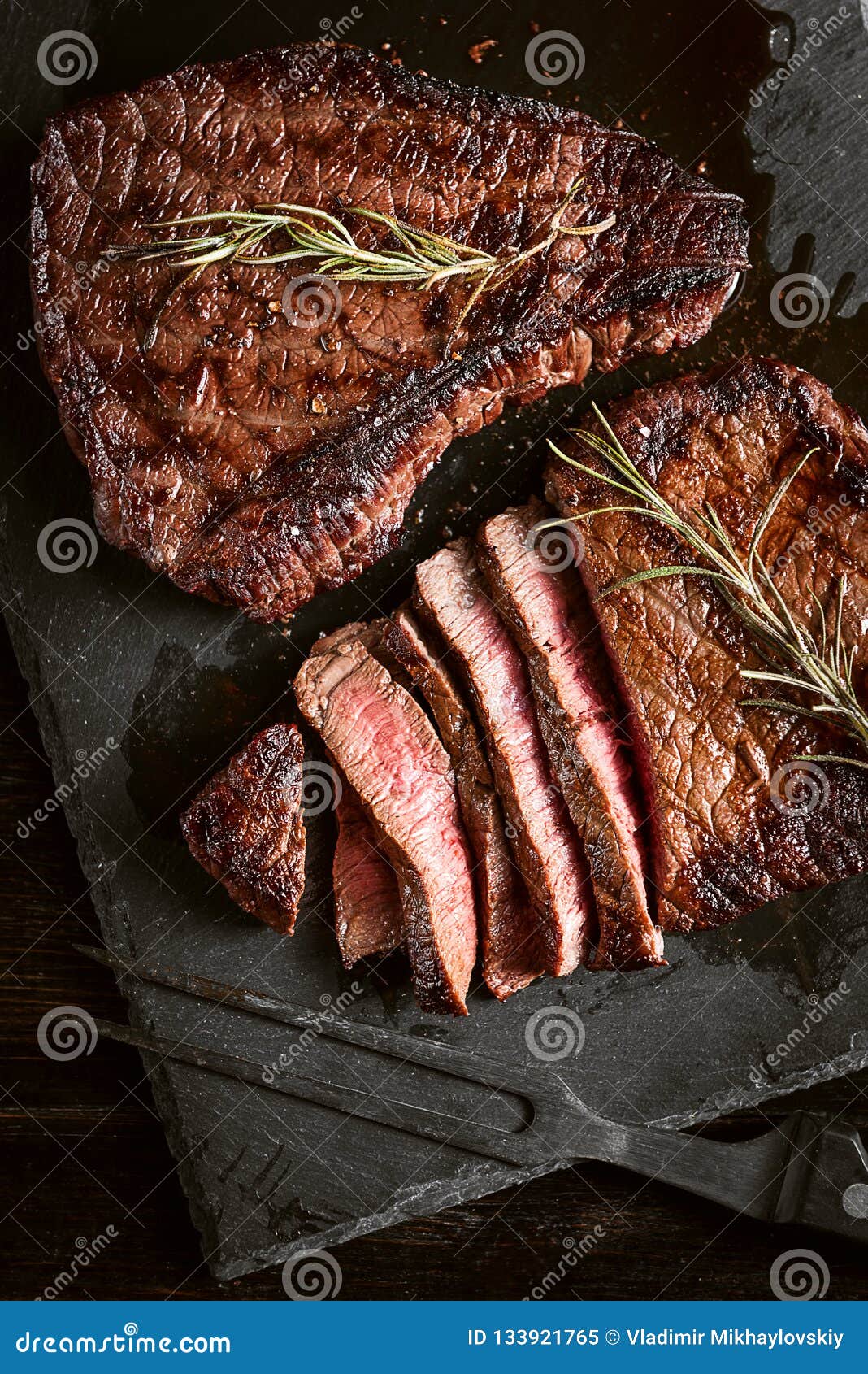 Dinner for Two with Steaks and Red Wine Stock Image Image of food