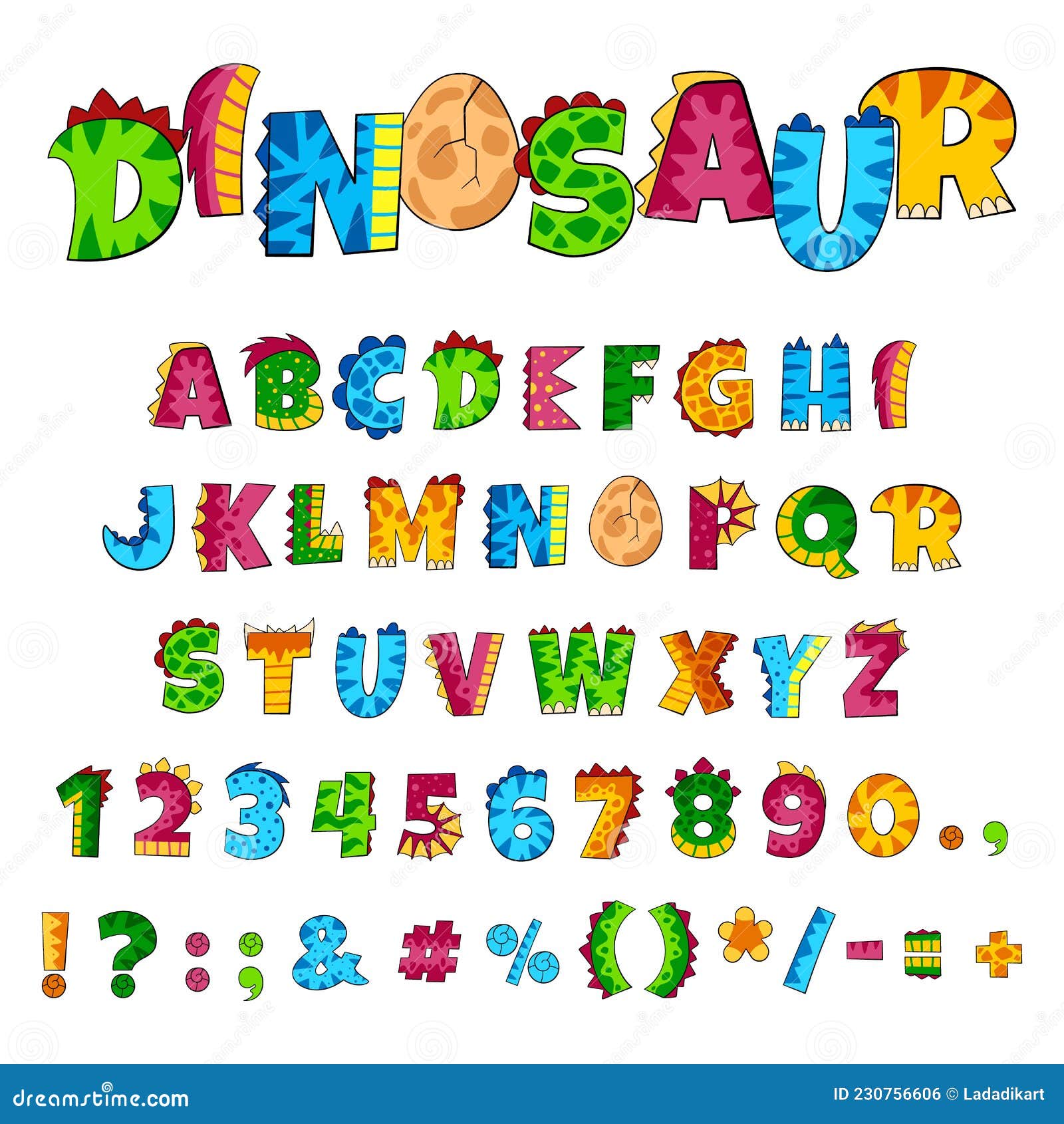 Dinosaur Font Stock Illustrations – 3,236 Dinosaur Font Stock  Illustrations, Vectors & Clipart - Dreamstime