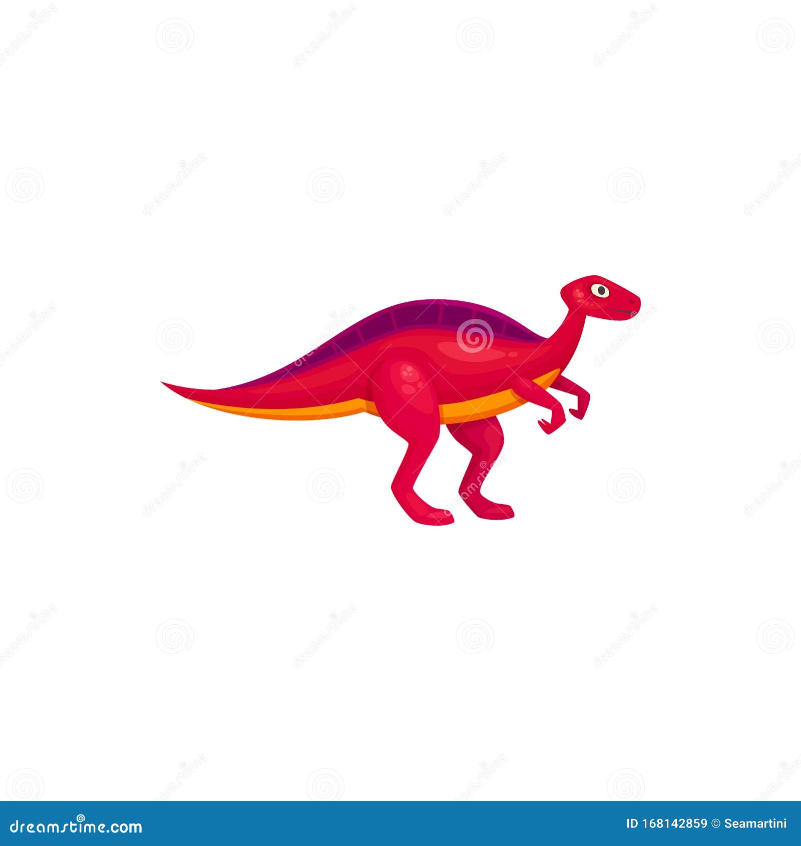 Dino Cartoon Prehistoric Raptor Animal Stock Vector ...
