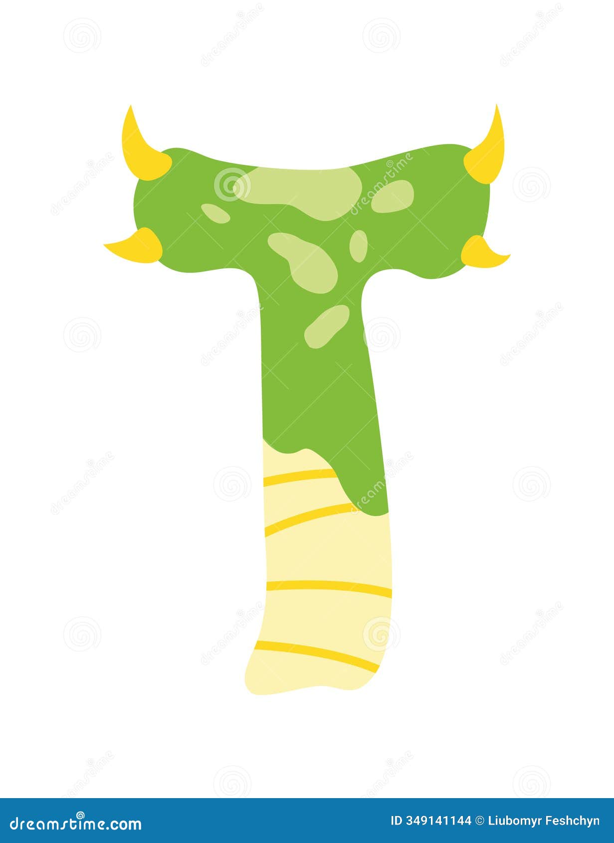 dinosaur alphabet . letter t of english alphabet d as dino. children colorful cartoon funny fictional