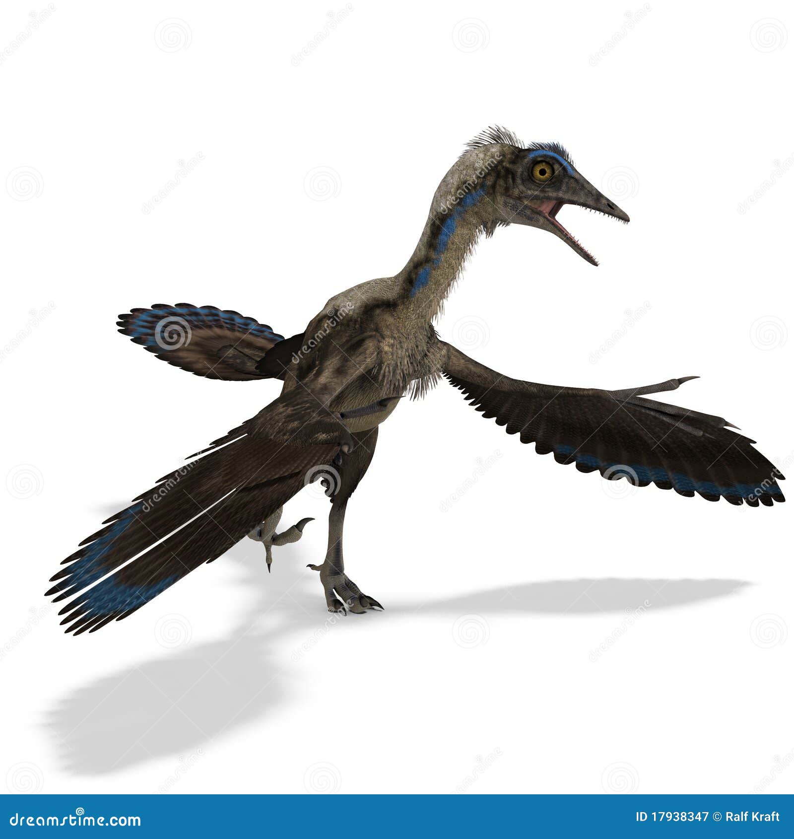 Dinosaur Archaeopteryx stock illustration. Image of generated 17938347