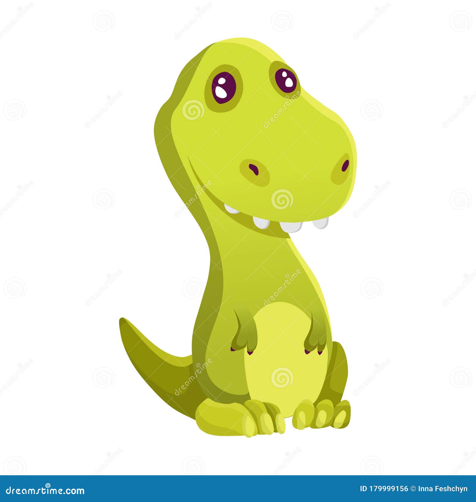 Dinossauro Baby Cute Vetor