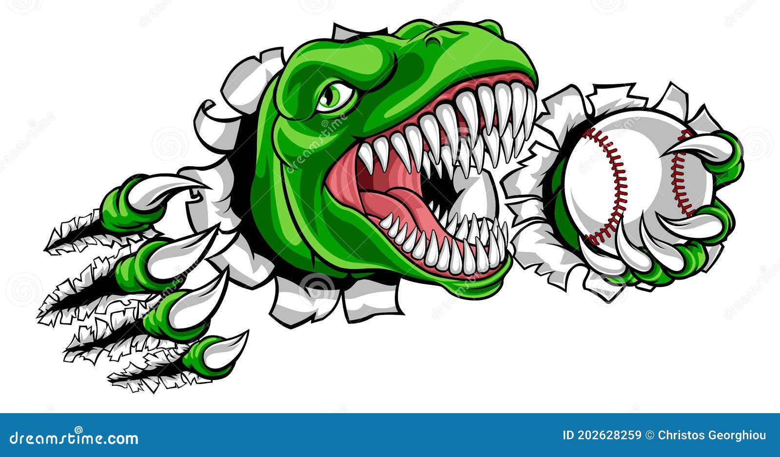 dinosaur baseball player animal sports mascot