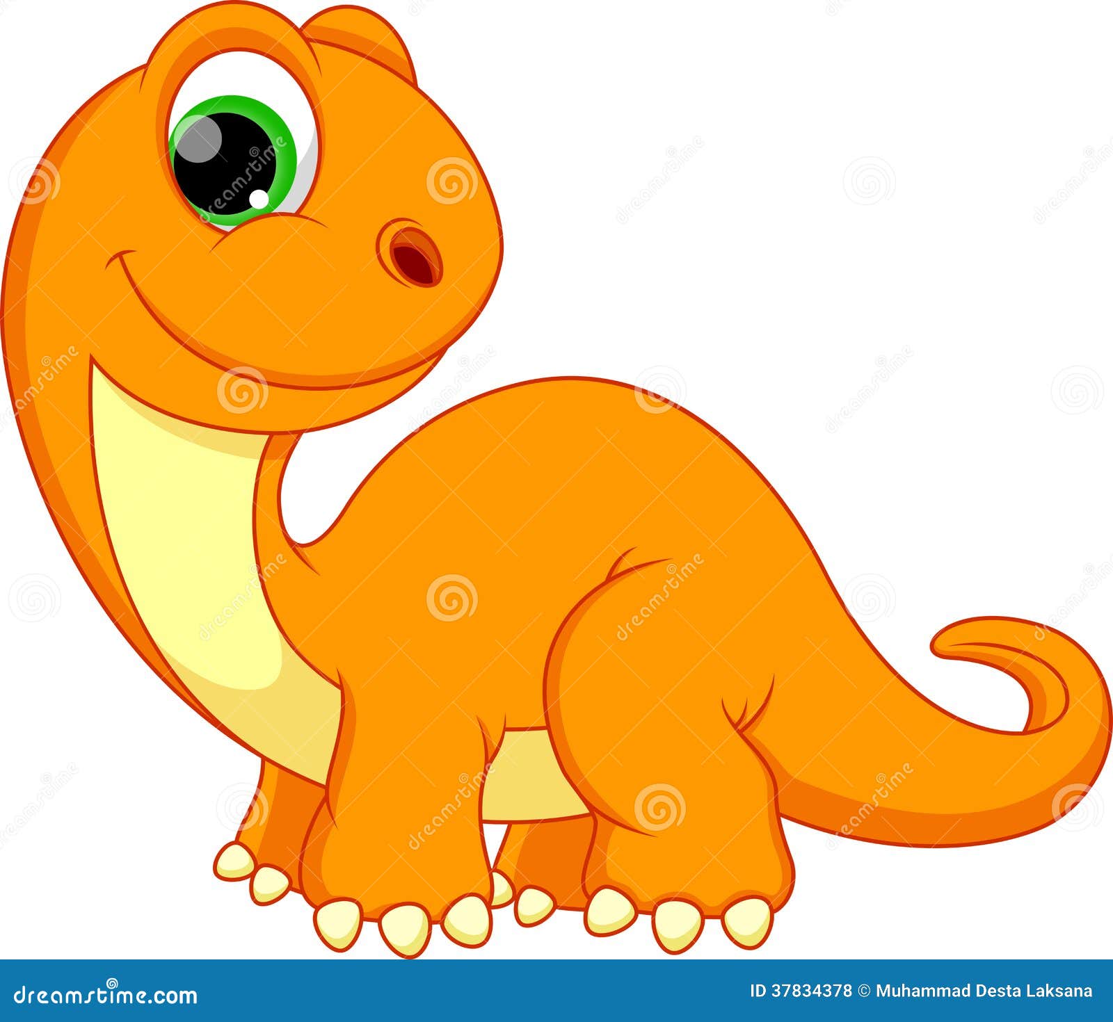 Cute Green Dinosaur Cartoon Stock Vector - Illustration of hunter