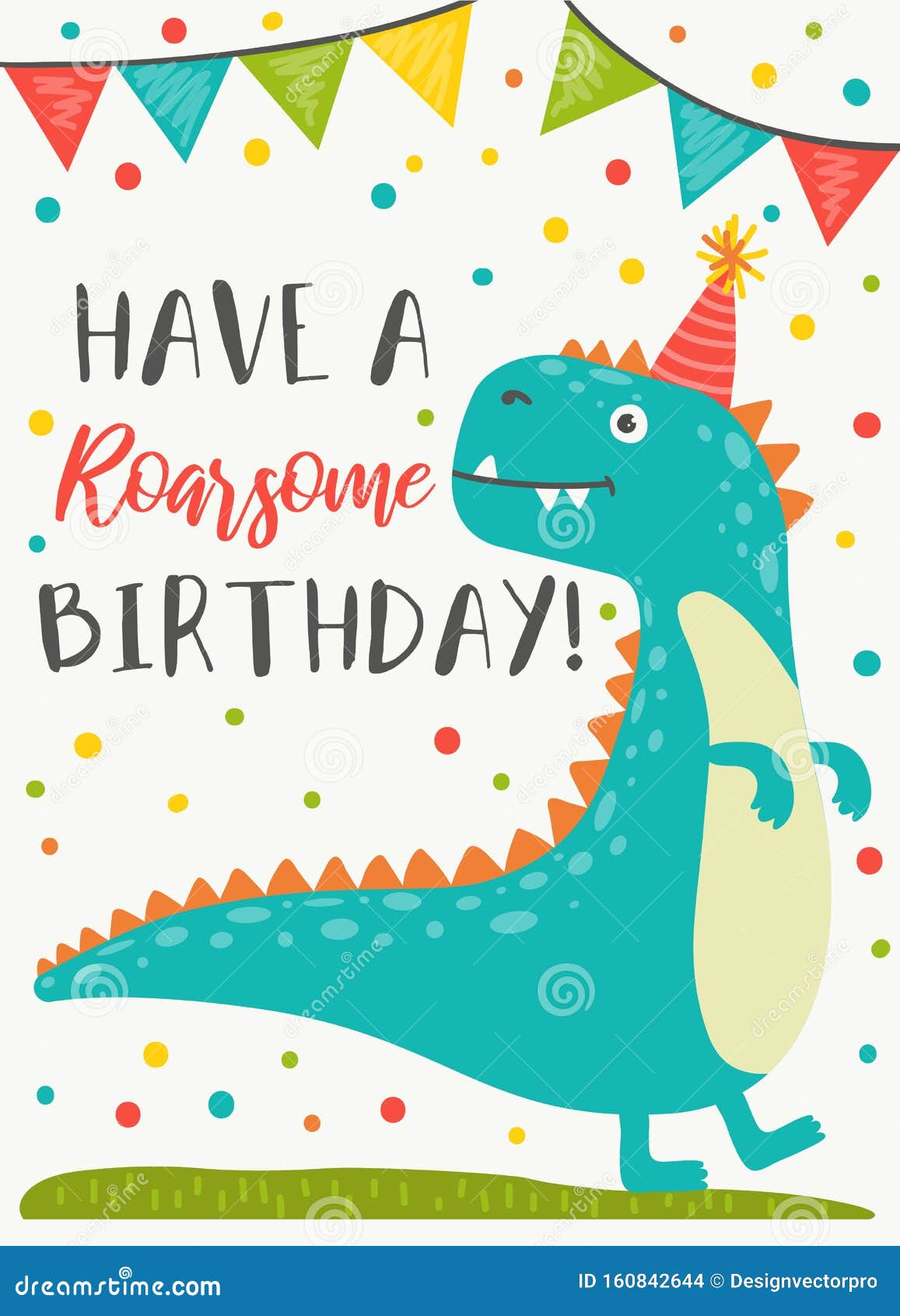 Roarsome dinosaur birthday card girl birthday card Dinosaur 