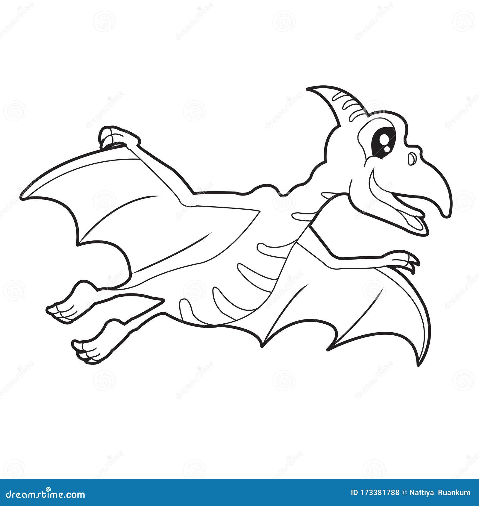 Dinosaur Colouring Page. Cute Dinosaur Coloring Page Stock Vector -  Illustration of coloring, dragon: 173381788