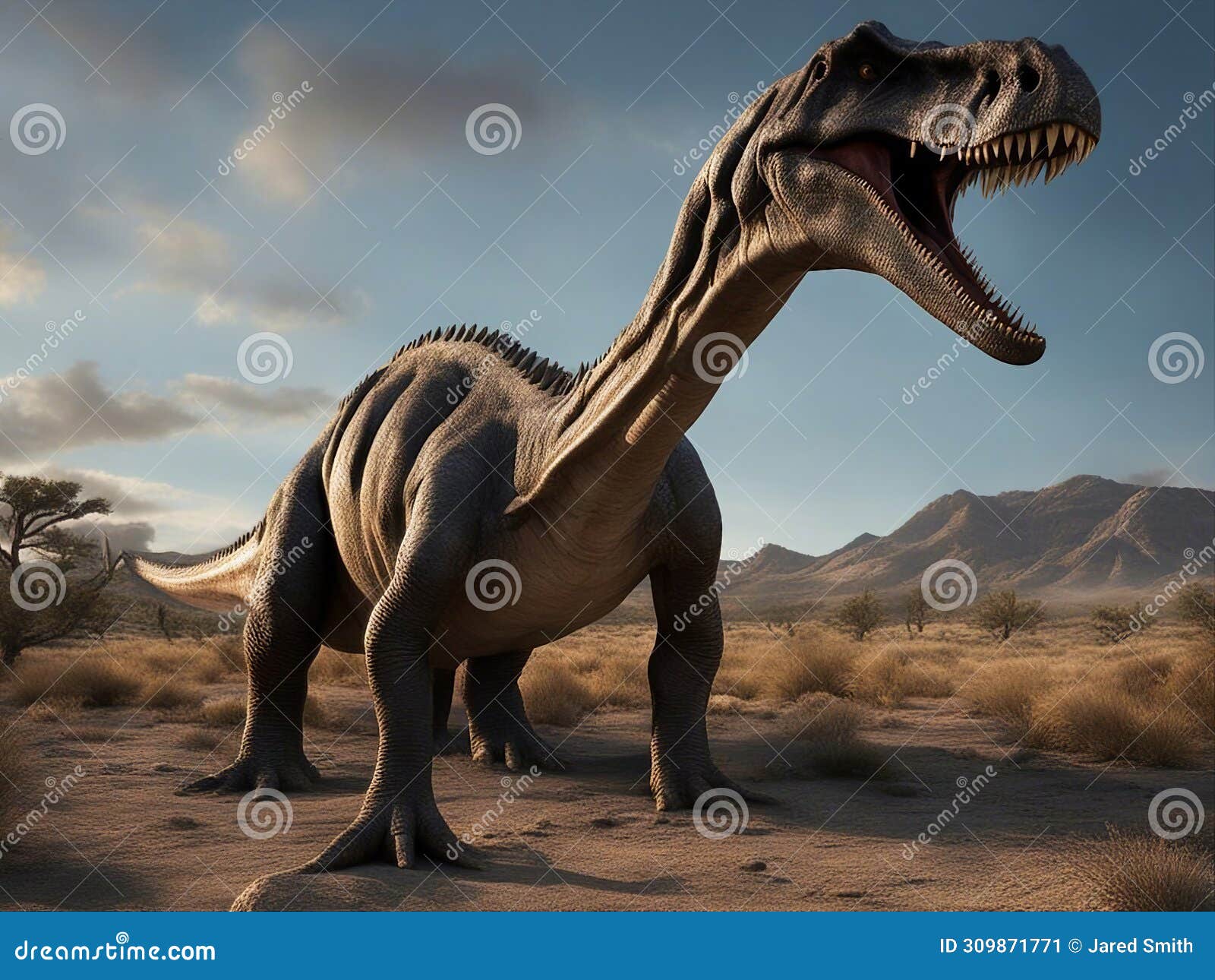 dinosaur in the desert _a sauropod was an exploited creature that existed on the earth in the troubled times,