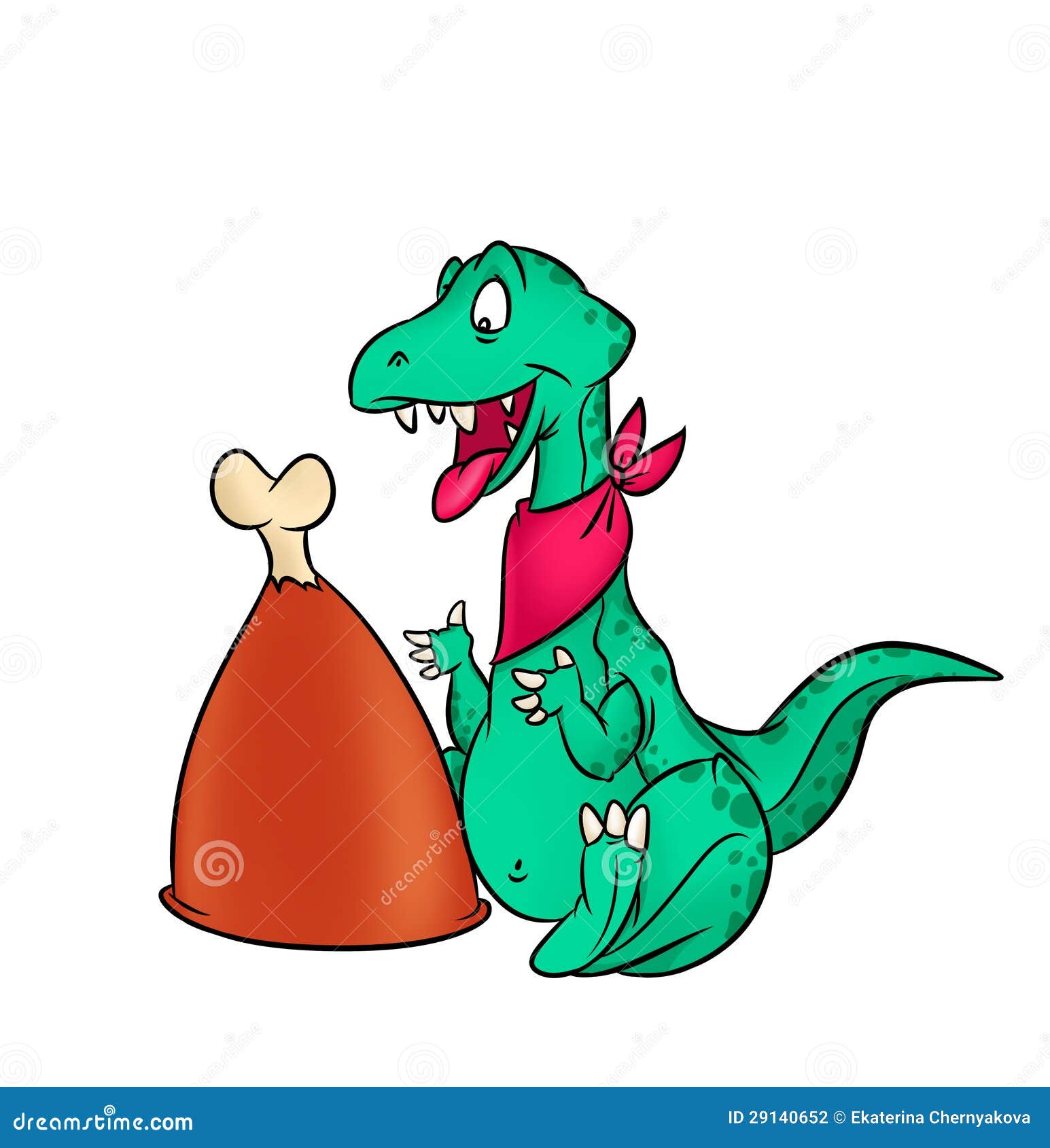 Dinosaur dinner stock illustration. Illustration of hunting 29140652