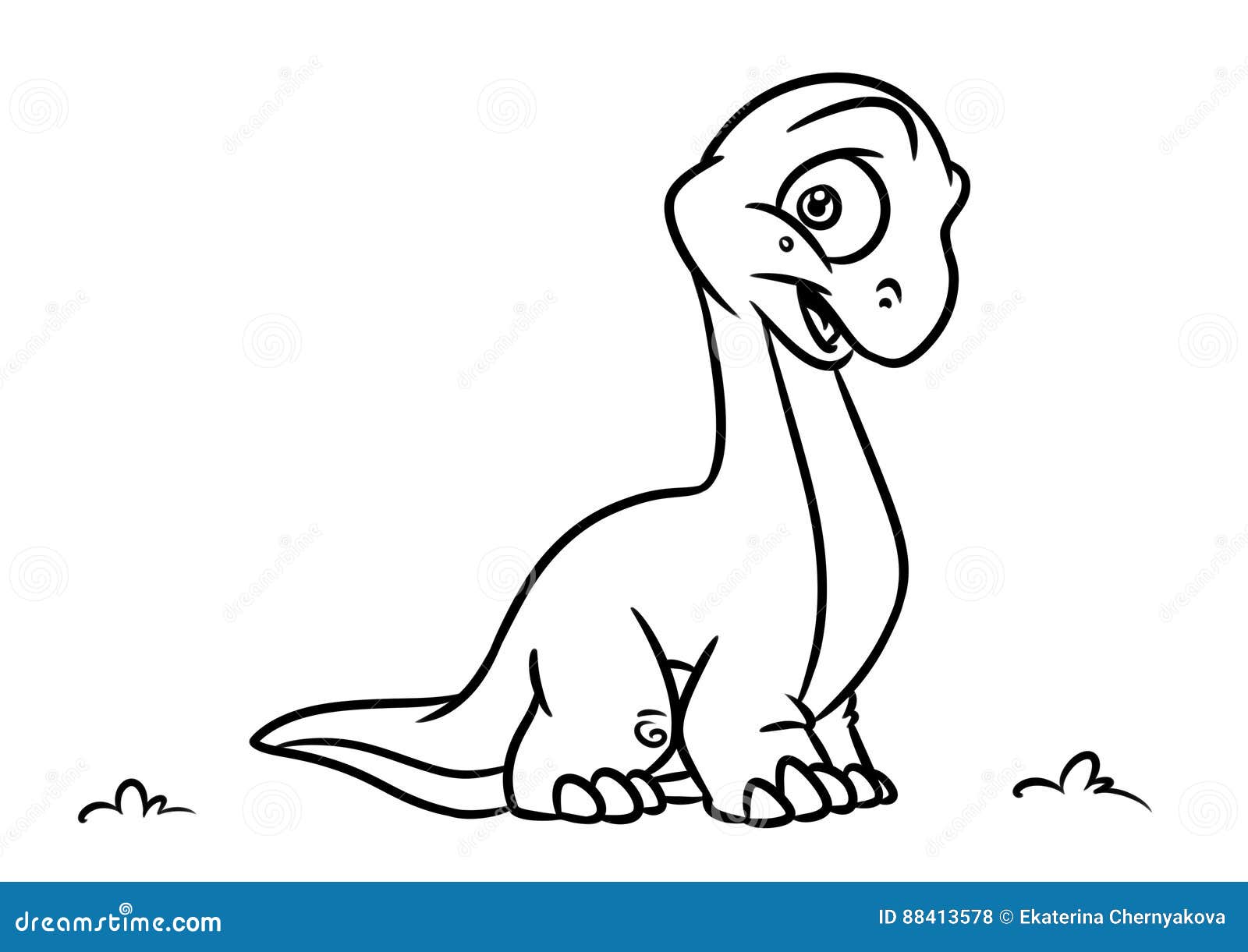 Download Dinosaur Diplodocus Coloring Page Cartoon Illustrations Stock Illustration - Illustration of ...
