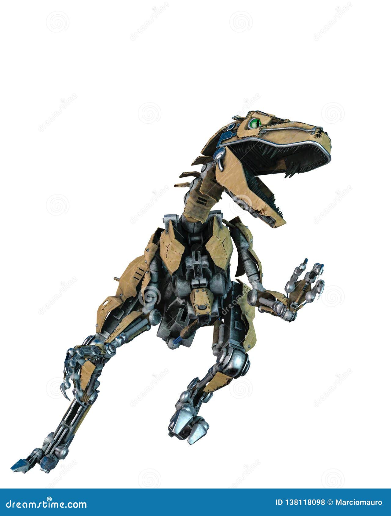 white robot dinosaur