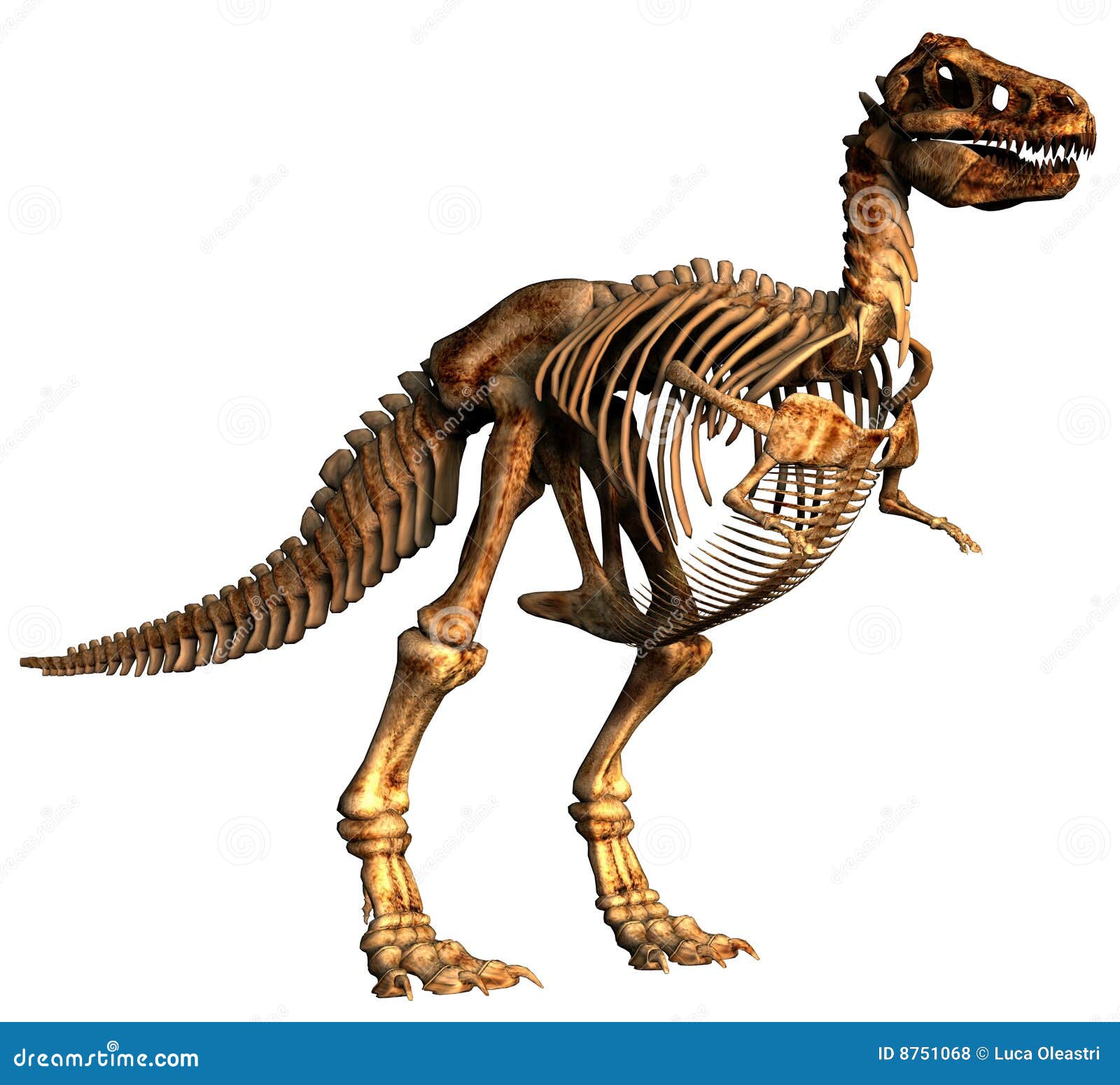 Premium AI Image  Cute Dinosaur Cartoon Velociraptor On White Background  Generative AI