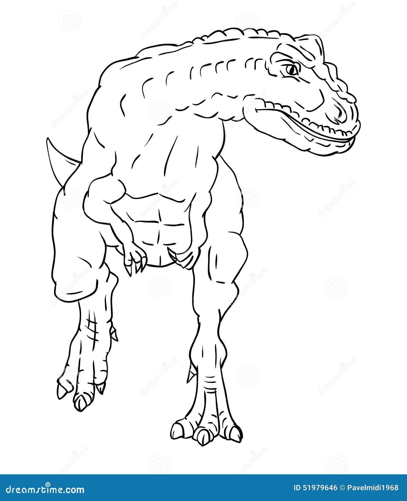 Dinosaur stock vector. Illustration of dragon, head, contour - 51979646