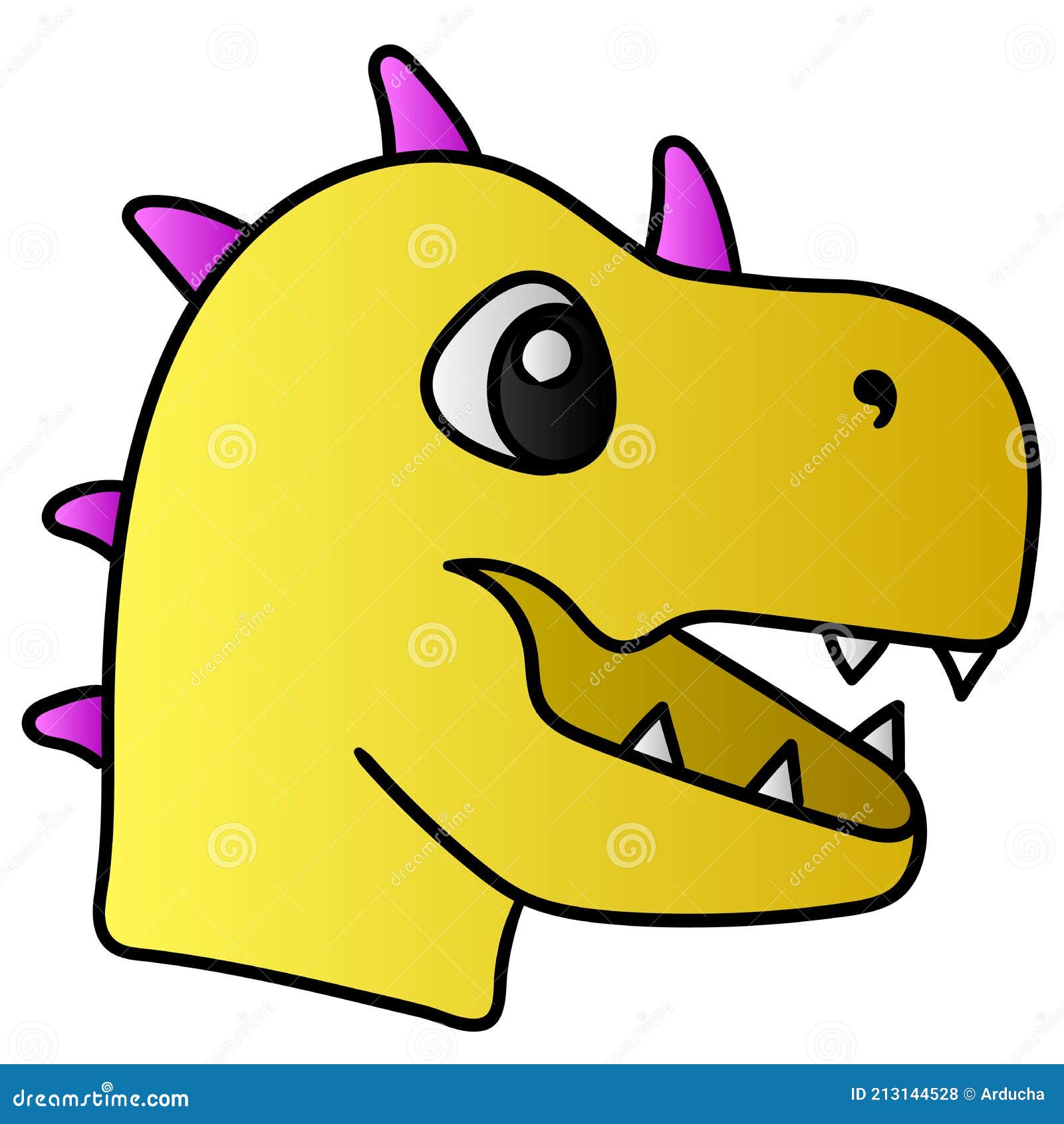Dinosaurio Con Una Cara Sonriente Feliz. Dibujo De Icono De Garabato  Ilustración del Vector - Ilustración de drenaje, muestra: 213144528