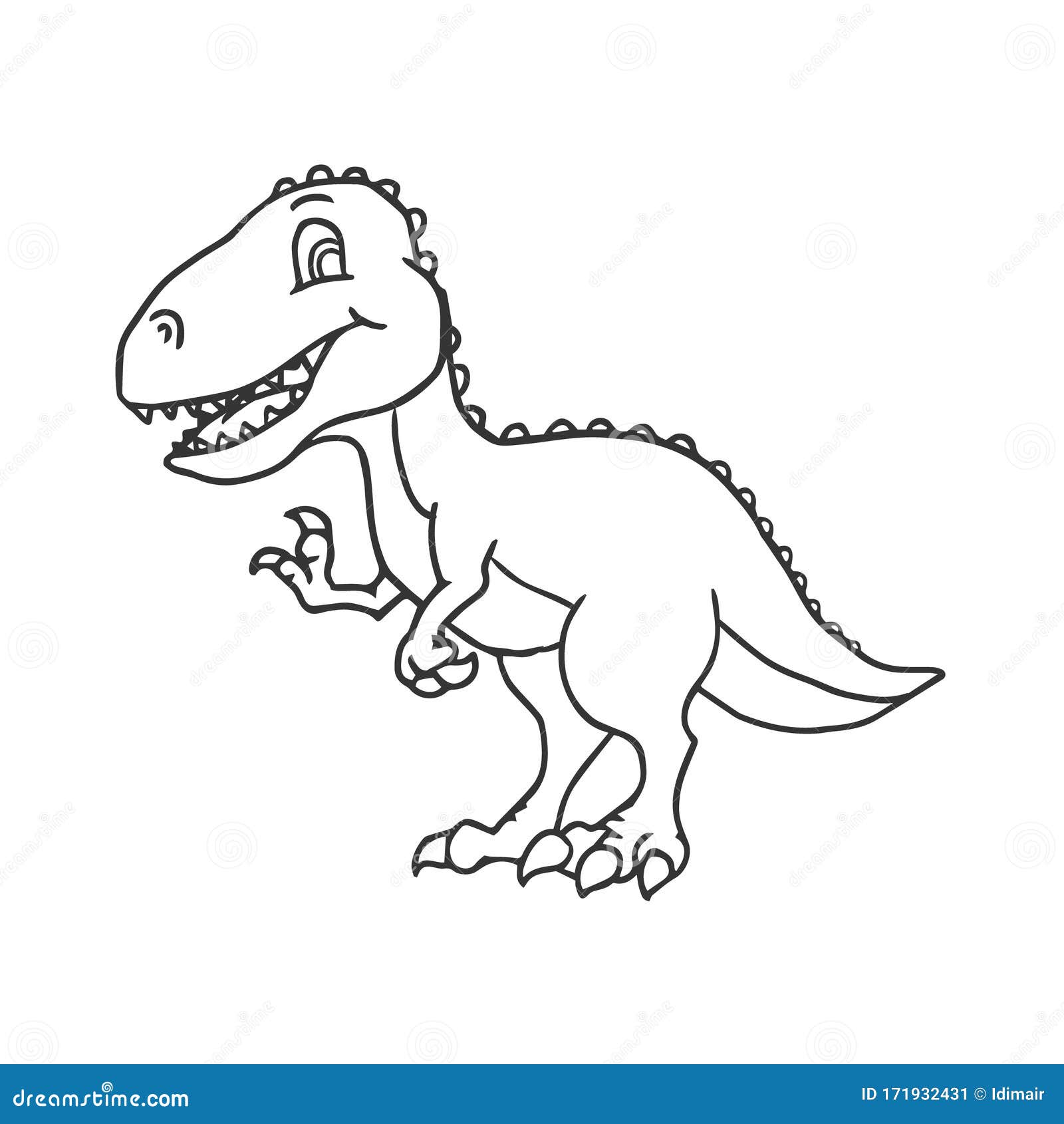 Dinosaurio De Dibujos Animados - T-rex Tyrannosaurus Rex Vector Ilustración  del Vector - Ilustración de tatuaje, grande: 171932431