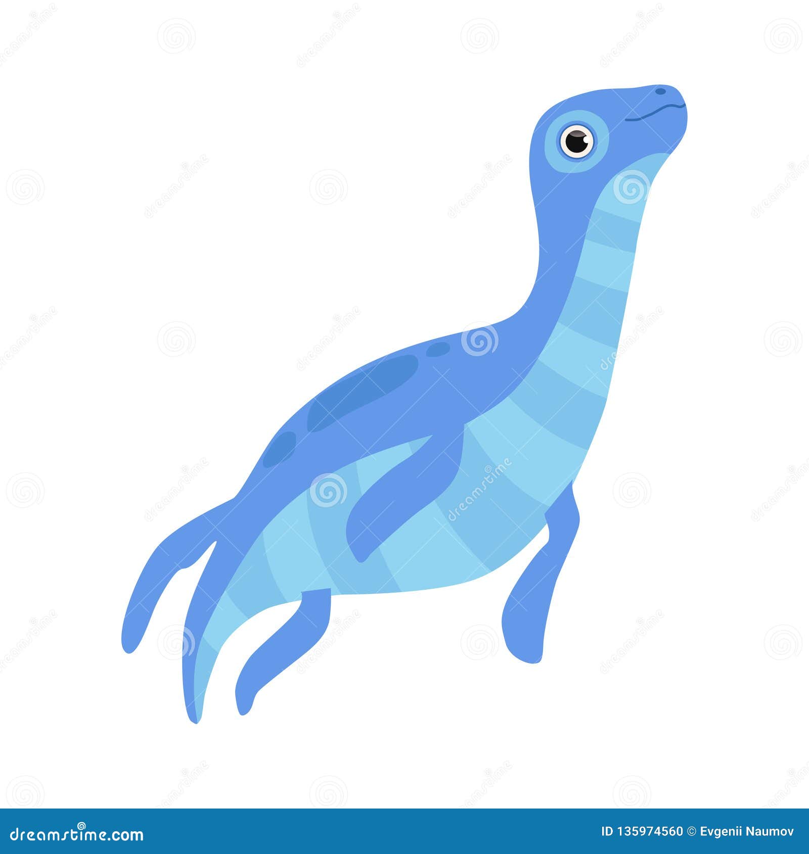 Dinosaurio Que Nada Azul Lindo, Ejemplo Divertido Del Vector Del Personaje  De Dibujos Animados De Dino Del Bebé Ilustración del Vector - Ilustración  de mascota, dino: 135974560