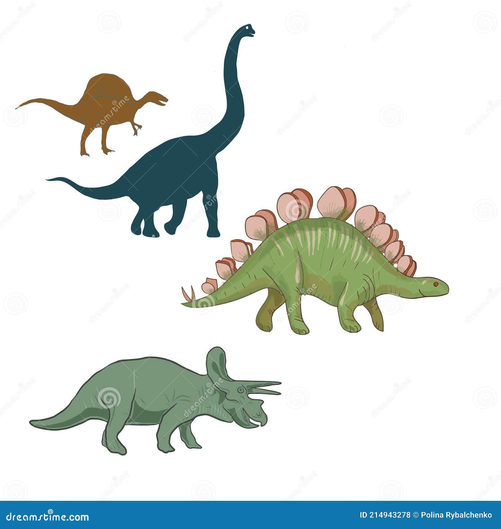 no se dio cuenta Ir al circuito preocuparse Dinosaurios Prehistóricos Animales Antiguos Dibujado a Mano Ilustración  Vector Conjunto Ilustración del Vector - Ilustración de dinosaurio,  conjunto: 214943278