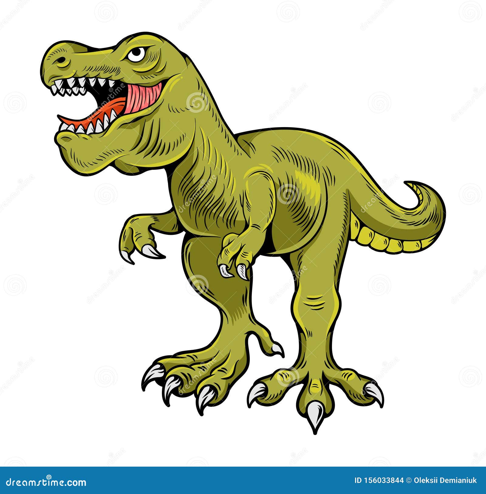 Funny T-rex Dinosaur Jumping Hurdles Cartoon | Sticker