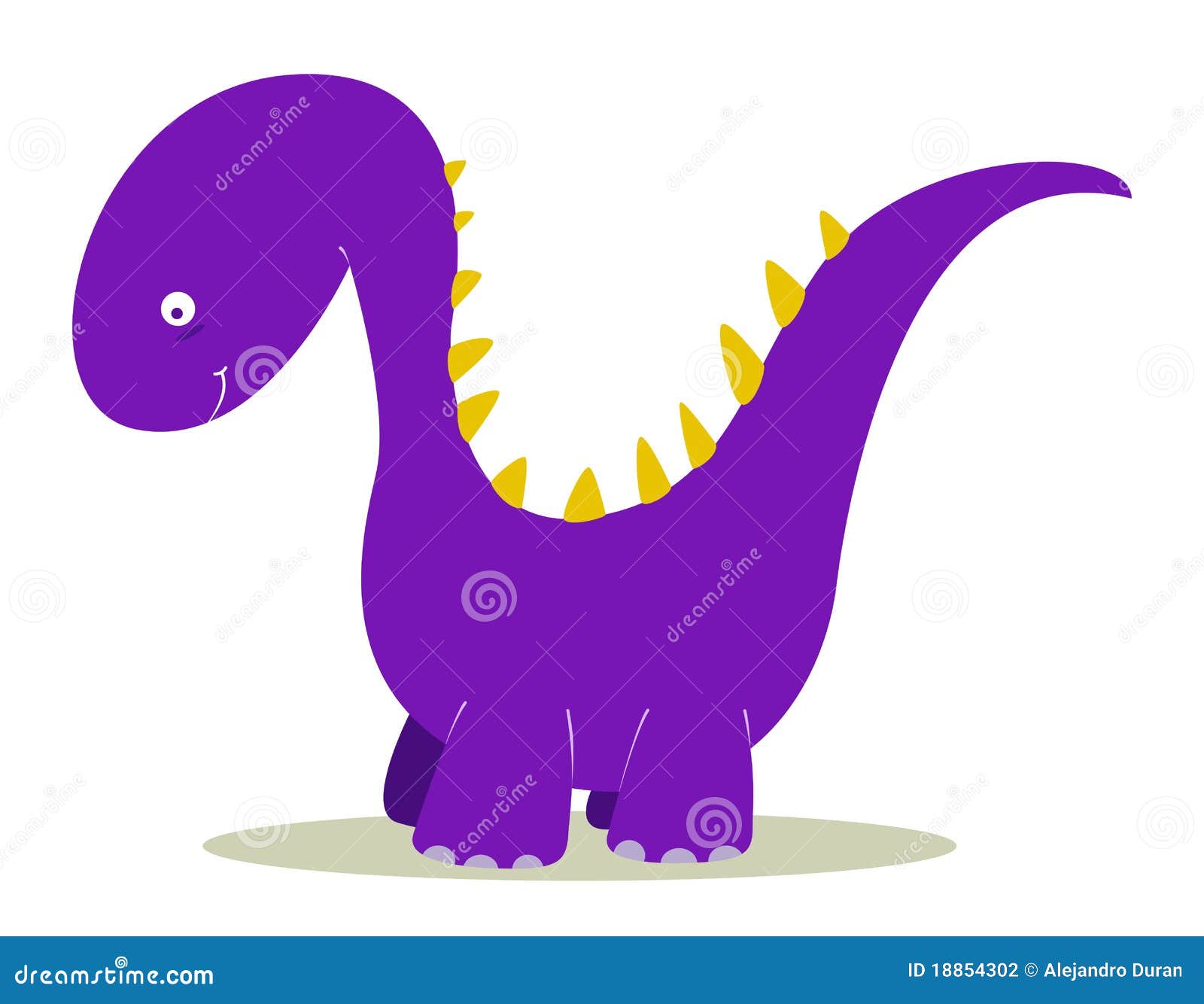 Dinossauro roxo de pé sozinho imagem vetorial de interactimages© 84592746