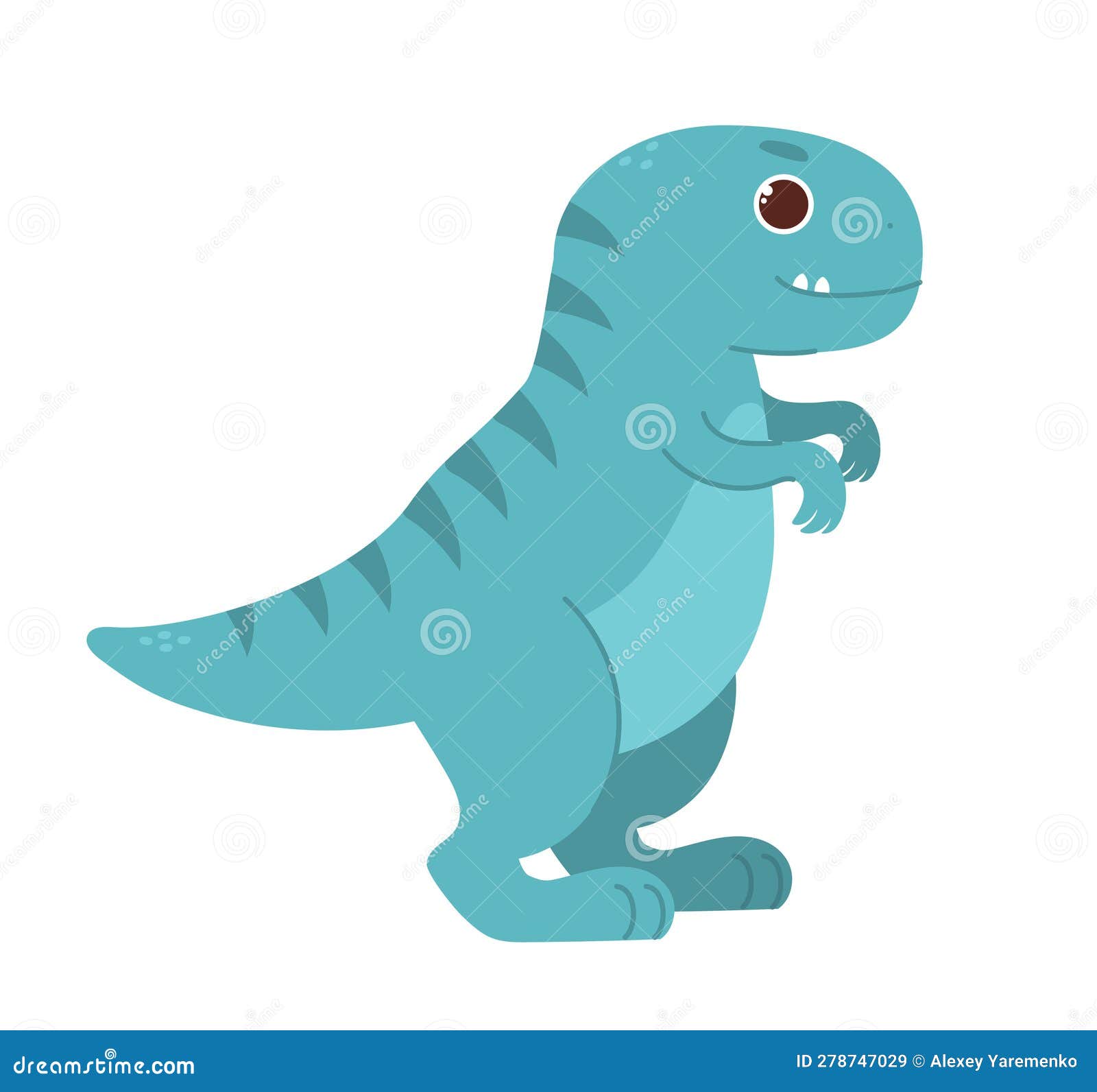 Quadro infantil desenho dinossauro azul DINO