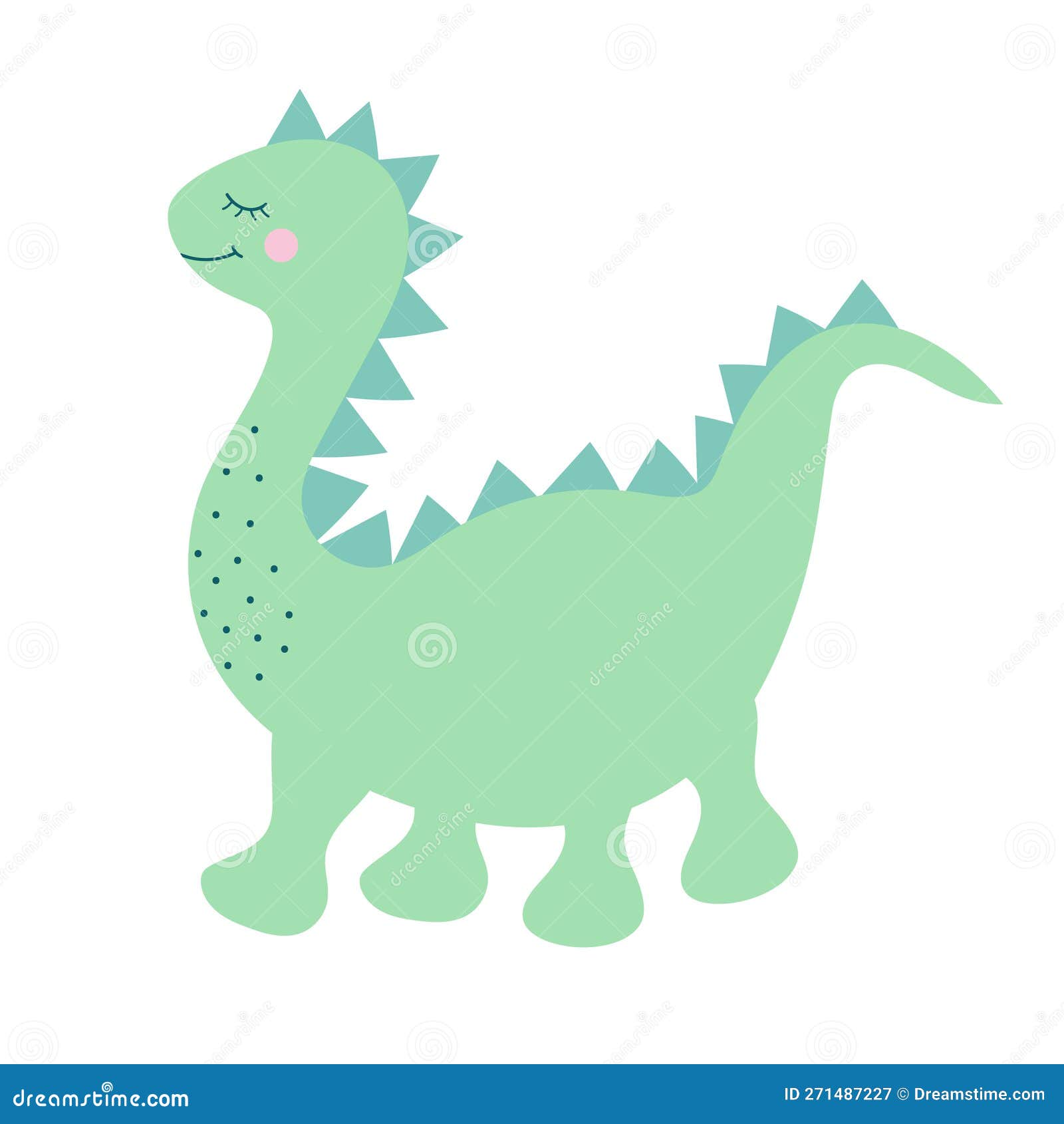 Hadrosaurus Personagem Desenho Animado Dinossauro Bonito Bebê