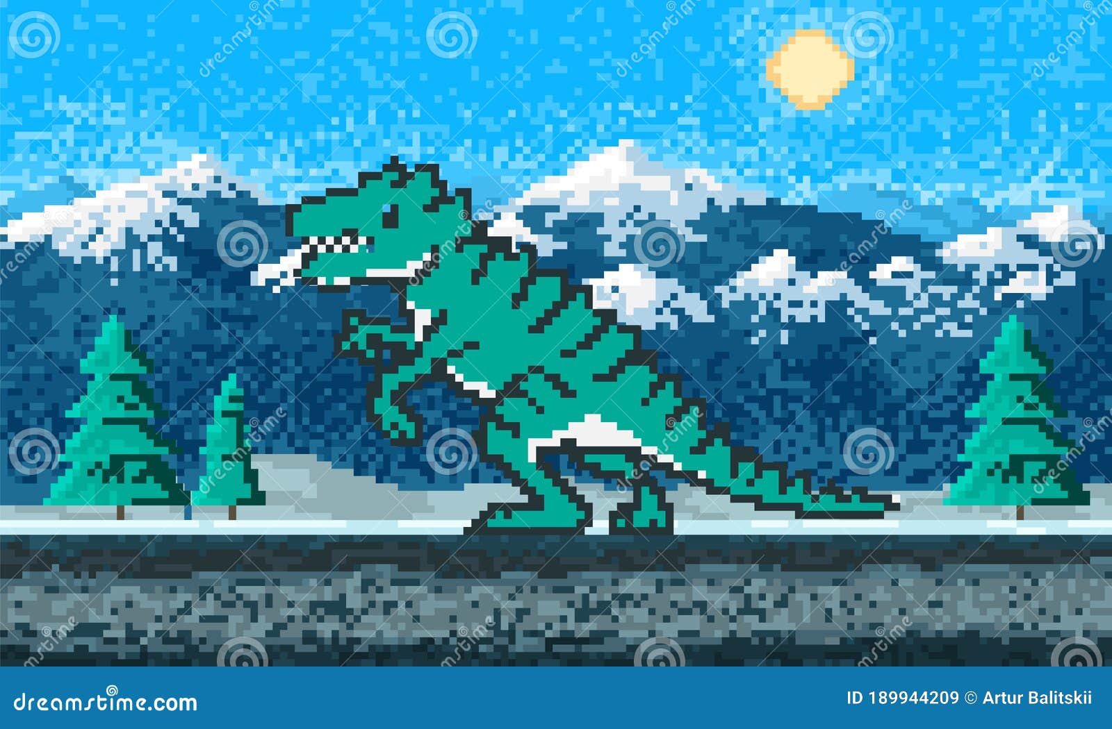 Skate em pixel art de 8 bits para ativos de jogos em ilustração