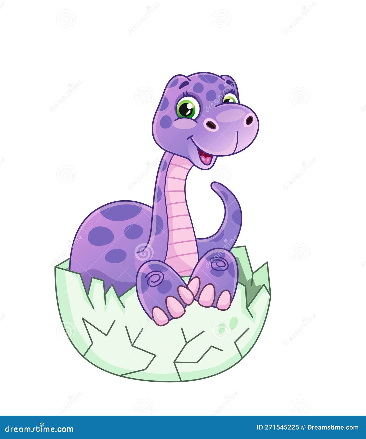 Desenho de dinossauro roxo fofo