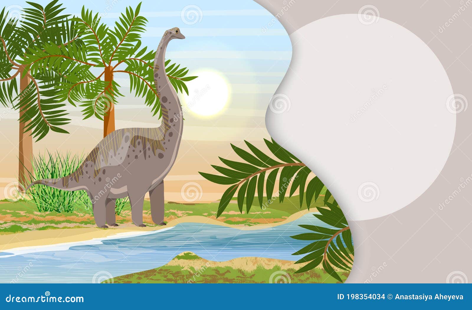 Dinossauro Gigante na Floresta em Desenho Animado Vetor EPS [download] -  Designi