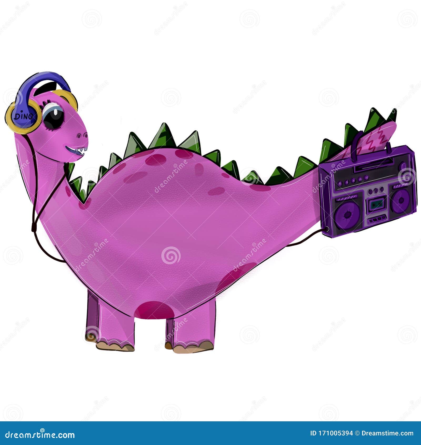 Dinossauro Rosa Vetor PNG , Adesivo Clipart Desenho Animado