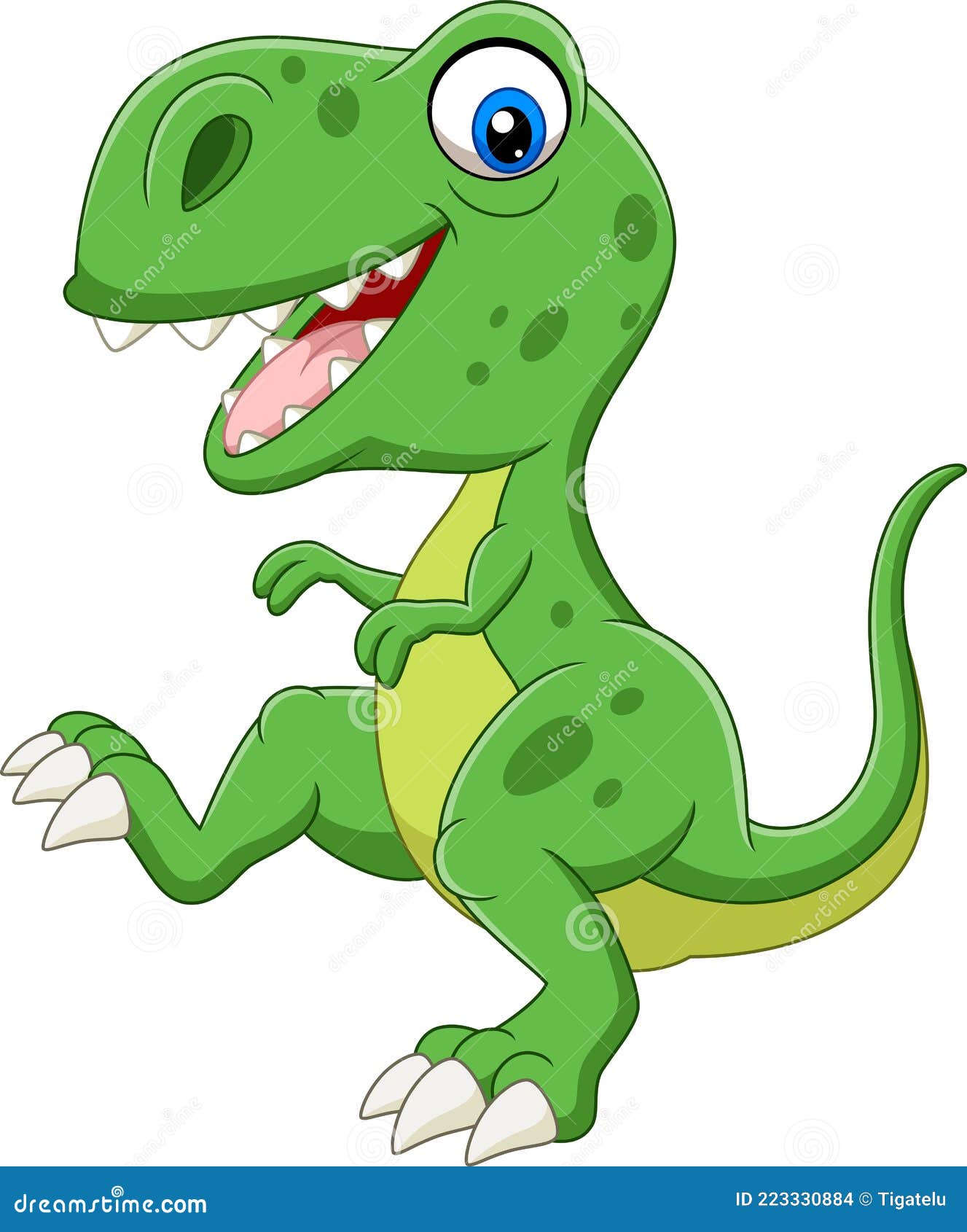 Um desenho de um dinossauro verde com um corpo verde e um corpo verde.