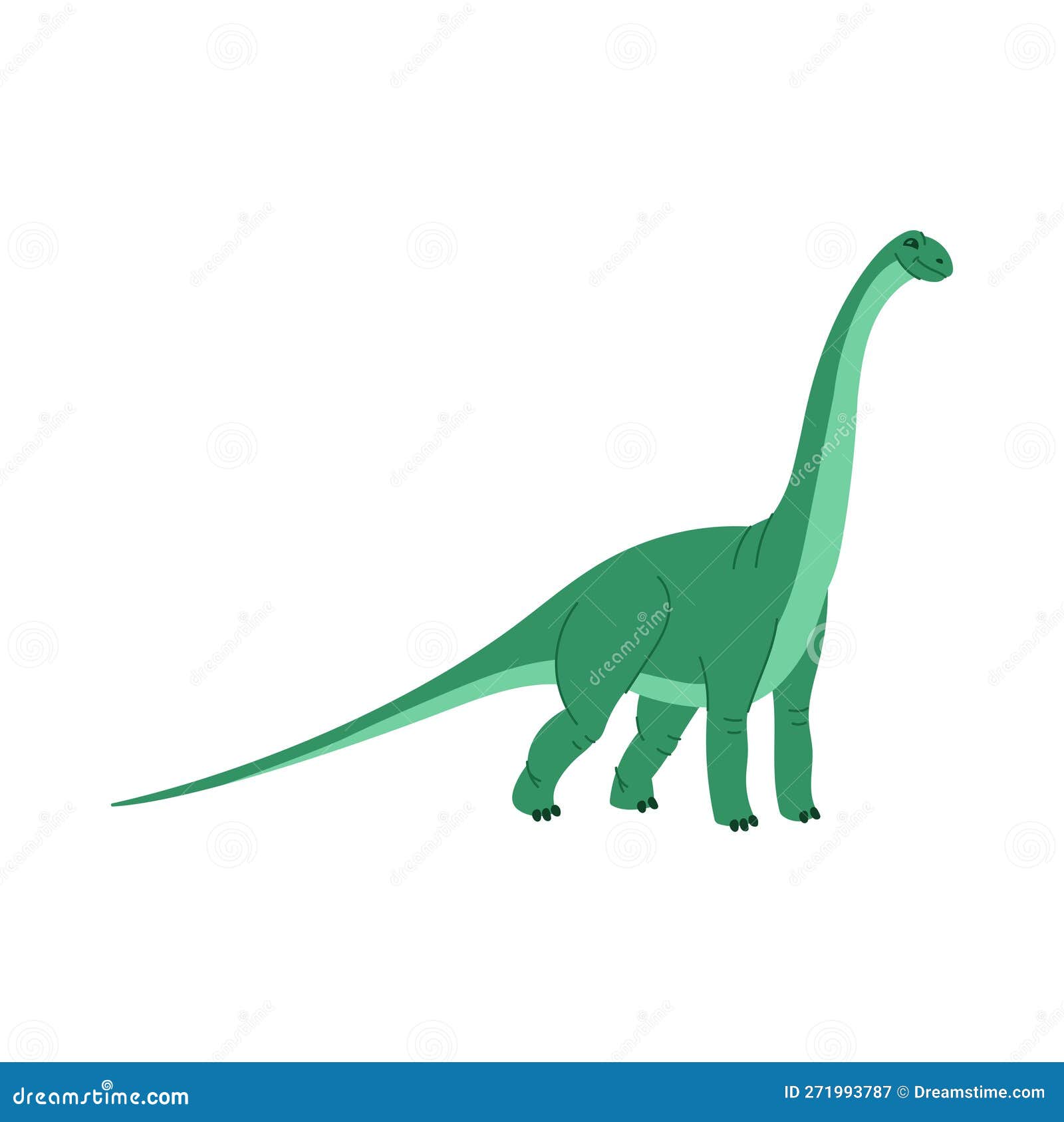 lindo dinossauro verde desenhado em estilo infantil com elementos  decorativos. brontossauro, diplodoco, braquiossauro para imprimir em coisas  infantis. estilo de desenho vetorial moderno 14755591 Vetor no Vecteezy