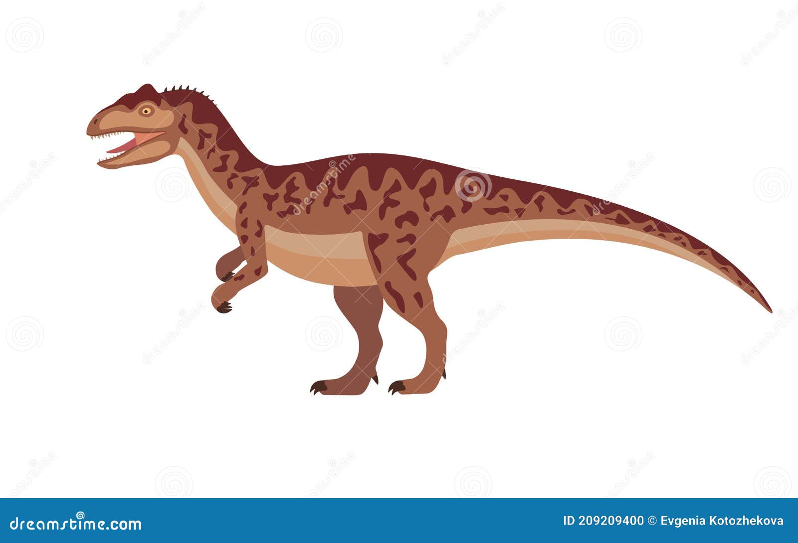 Ilustração Vetorial Com Isolação De Tiranossauro Rex. Dinossauro