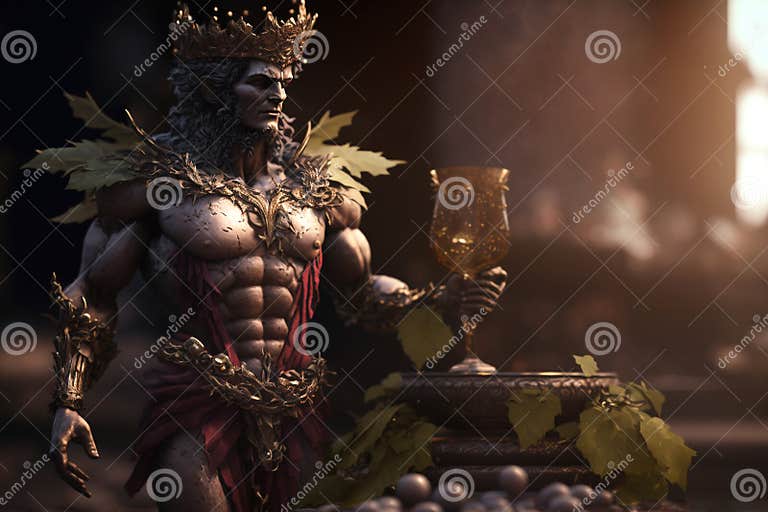 Dionysus. Historical Old and Ancient Mythology Olympic Gods. Greek