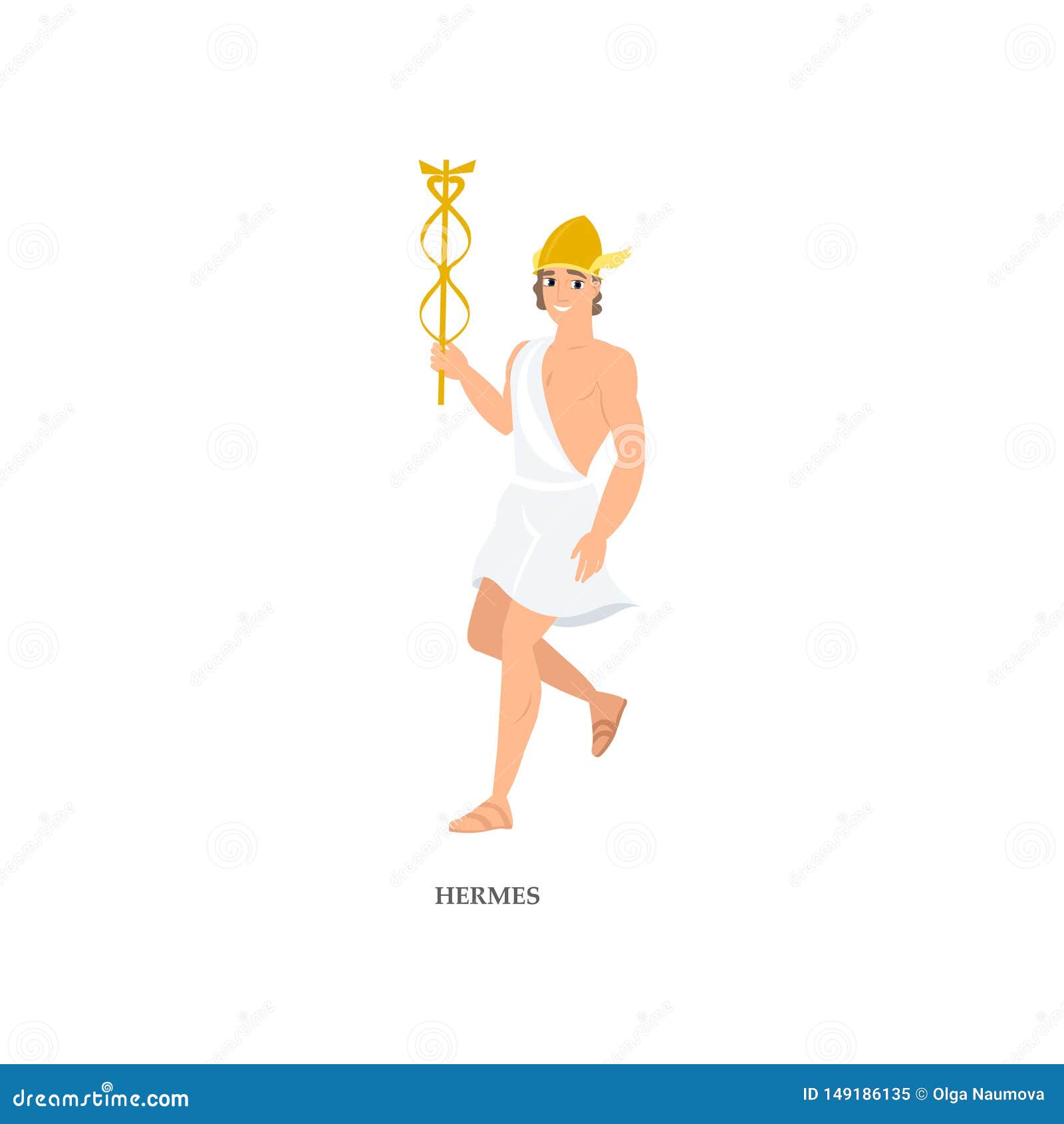 Acuerdo ordenar Coro Dios Griego Joven Lindo Hermes Con El Casco Del Oro Ilustración del Vector  - Ilustración de romano, casco: 149186135