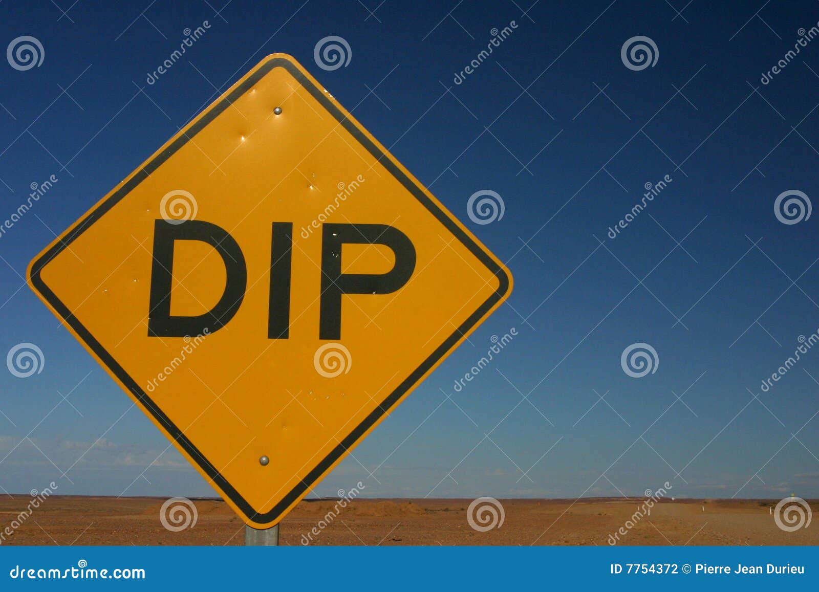 DIP sign in desert stock photo. Image of panel, outback 7754372