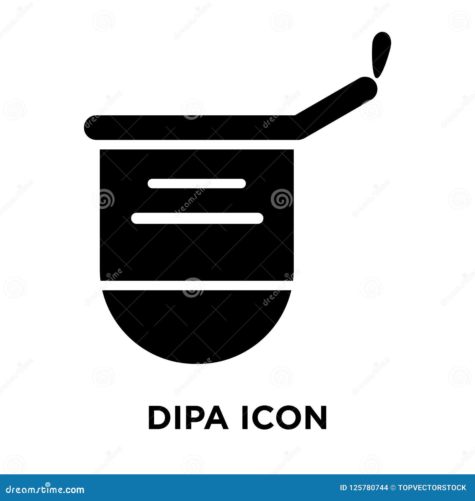 dipa icon   on white background, logo concept of d